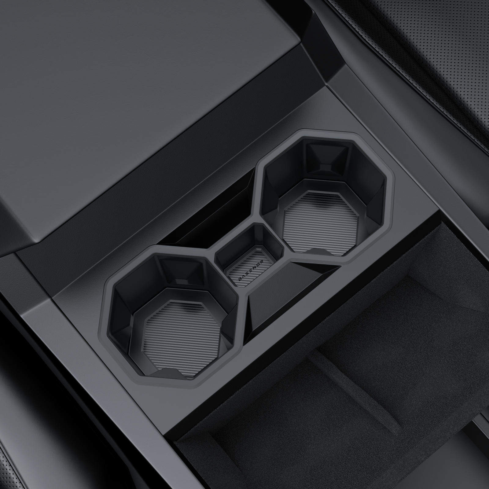 BASENOR 2024 Tesla Cybertruck Cup Holder Insert Carbon Edition