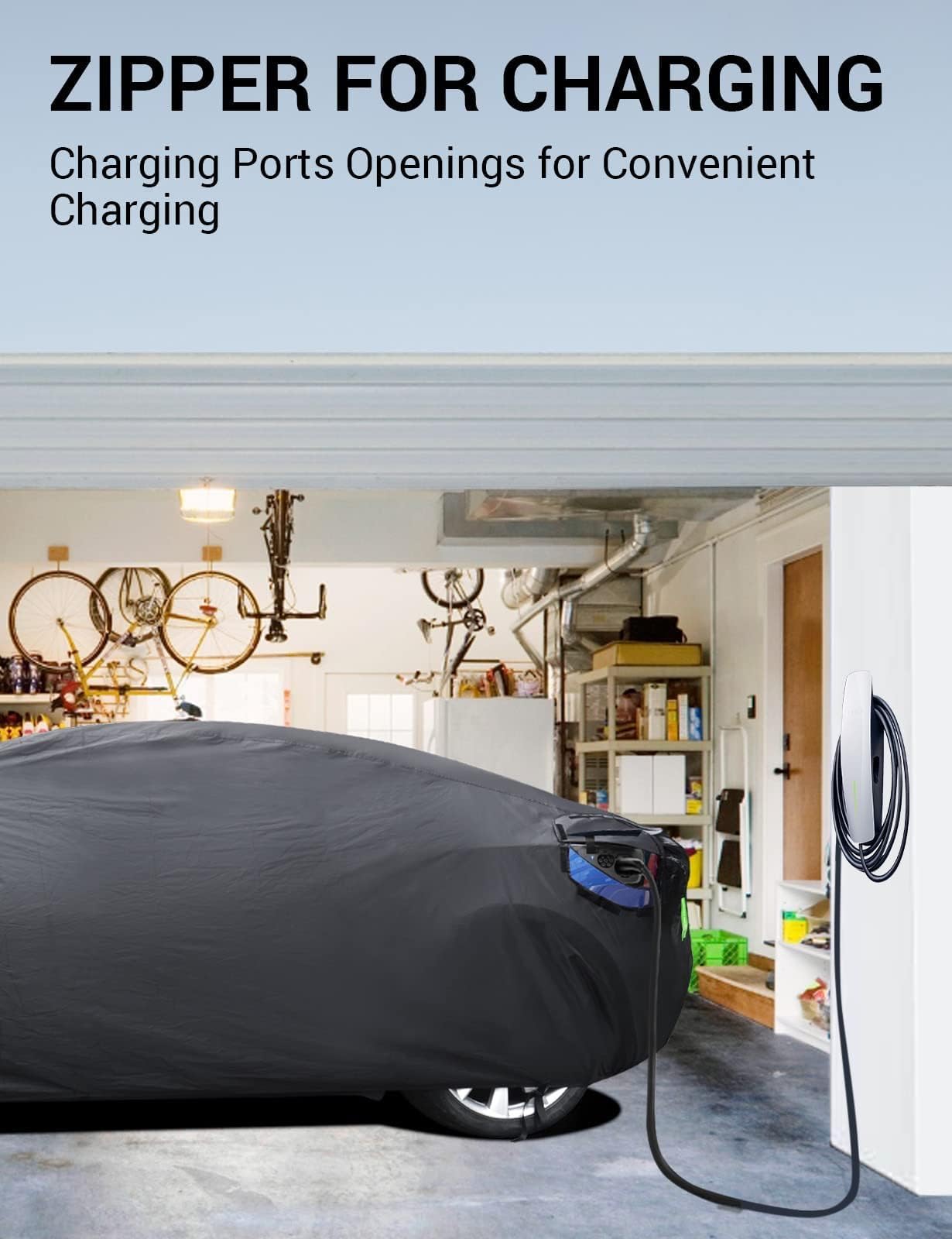 2017-2026 Tesla Model 3 Car Cover - All-Weather Waterproof Charge Port - Image 8