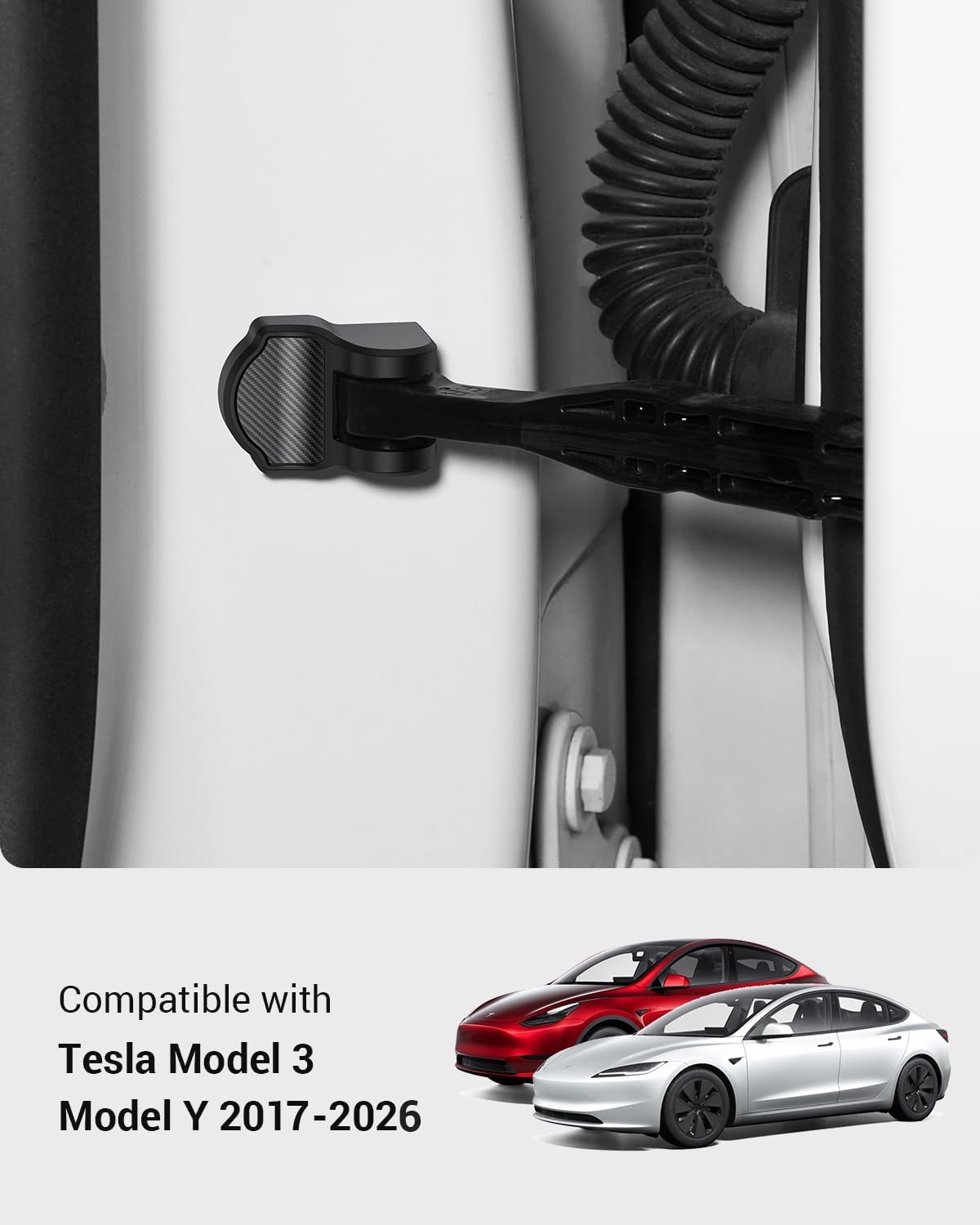 2017-2026 Tesla Model 3 & Model Y Juniper Door Lock Cover - Carbon No Tape - Image 3