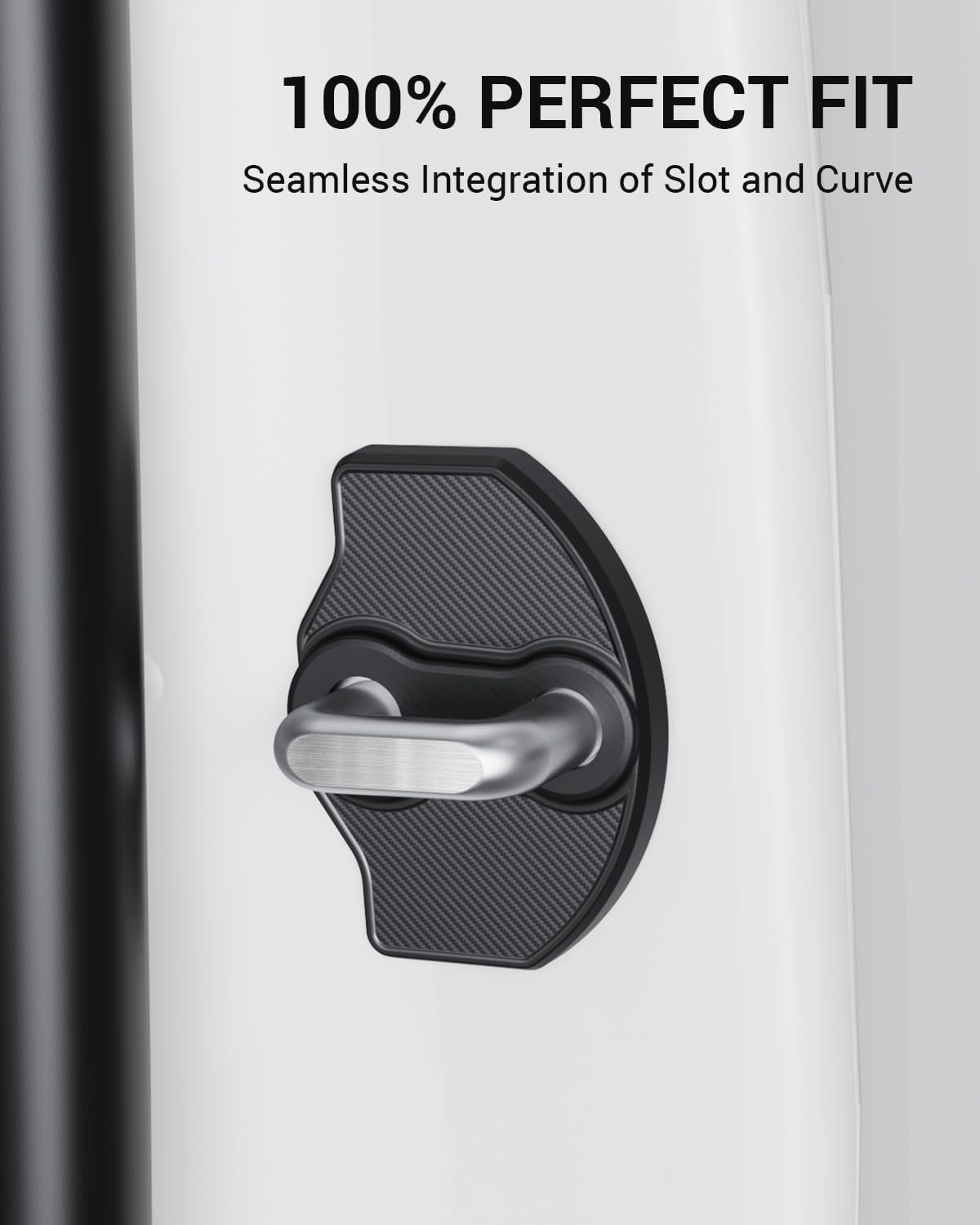2017-2026 Tesla Model 3 & Model Y Juniper Door Lock Cover - Carbon No Tape - Image 5