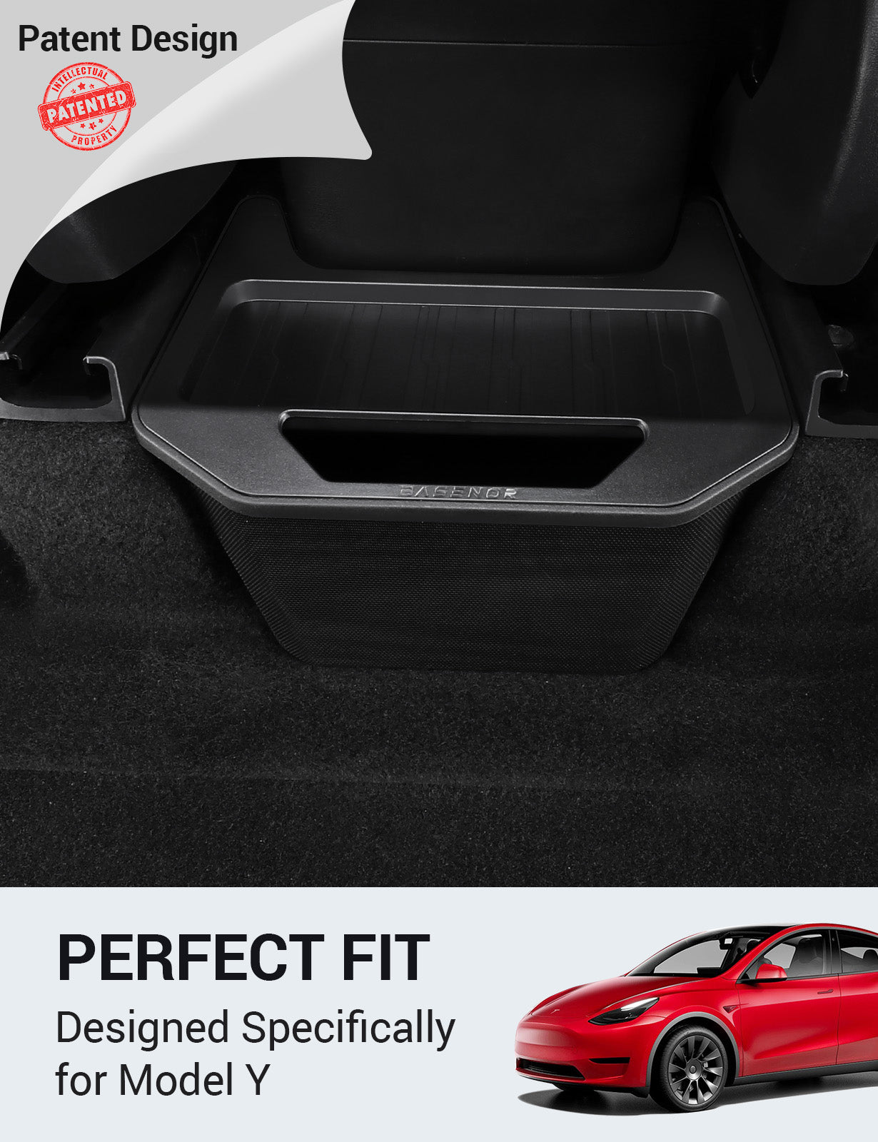 2020-2024 Tesla Model Y Rear Console Organizer - Trash Can Anti-Slip - Image 4