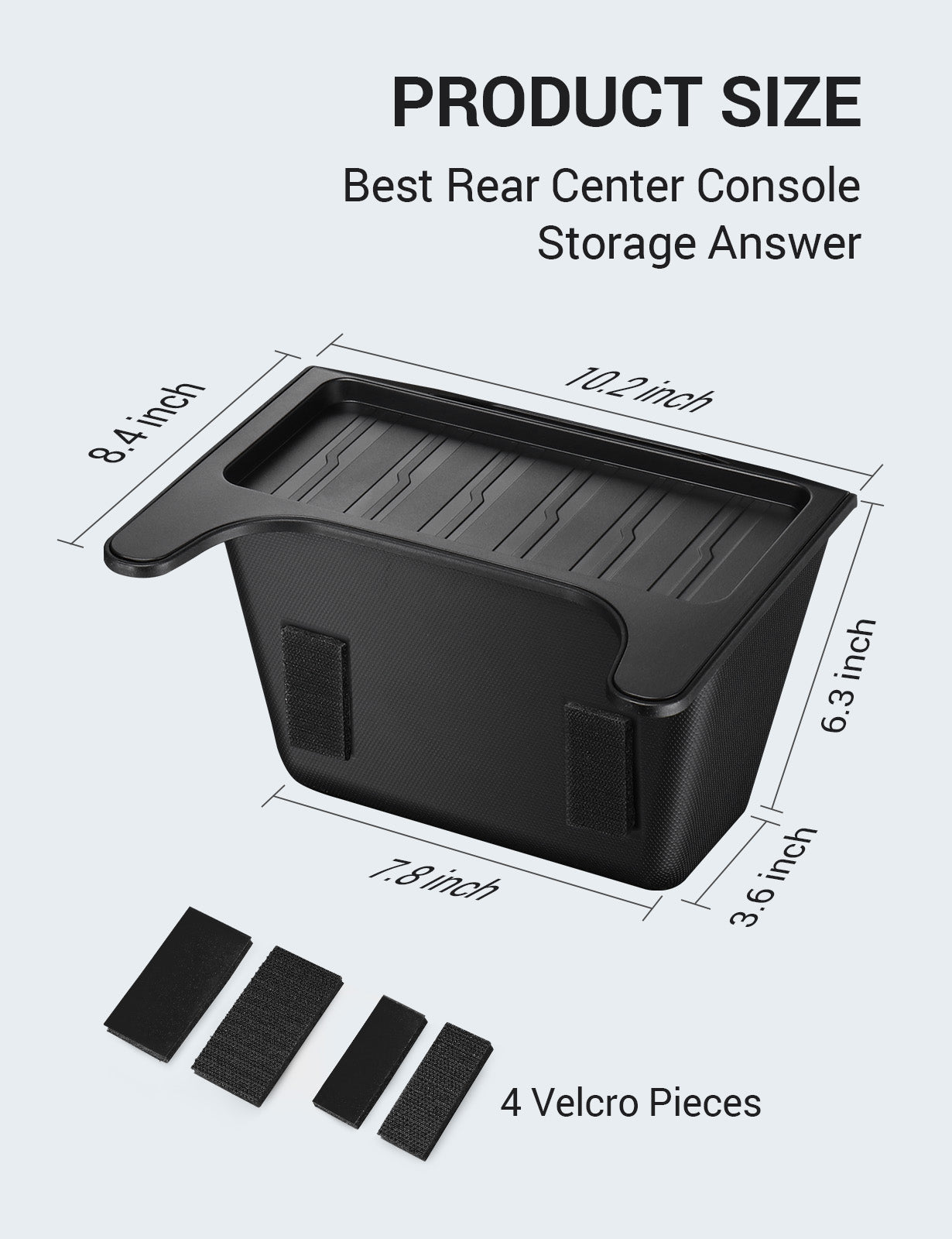 2020-2024 Tesla Model Y Rear Console Organizer - Trash Can Anti-Slip - Image 9