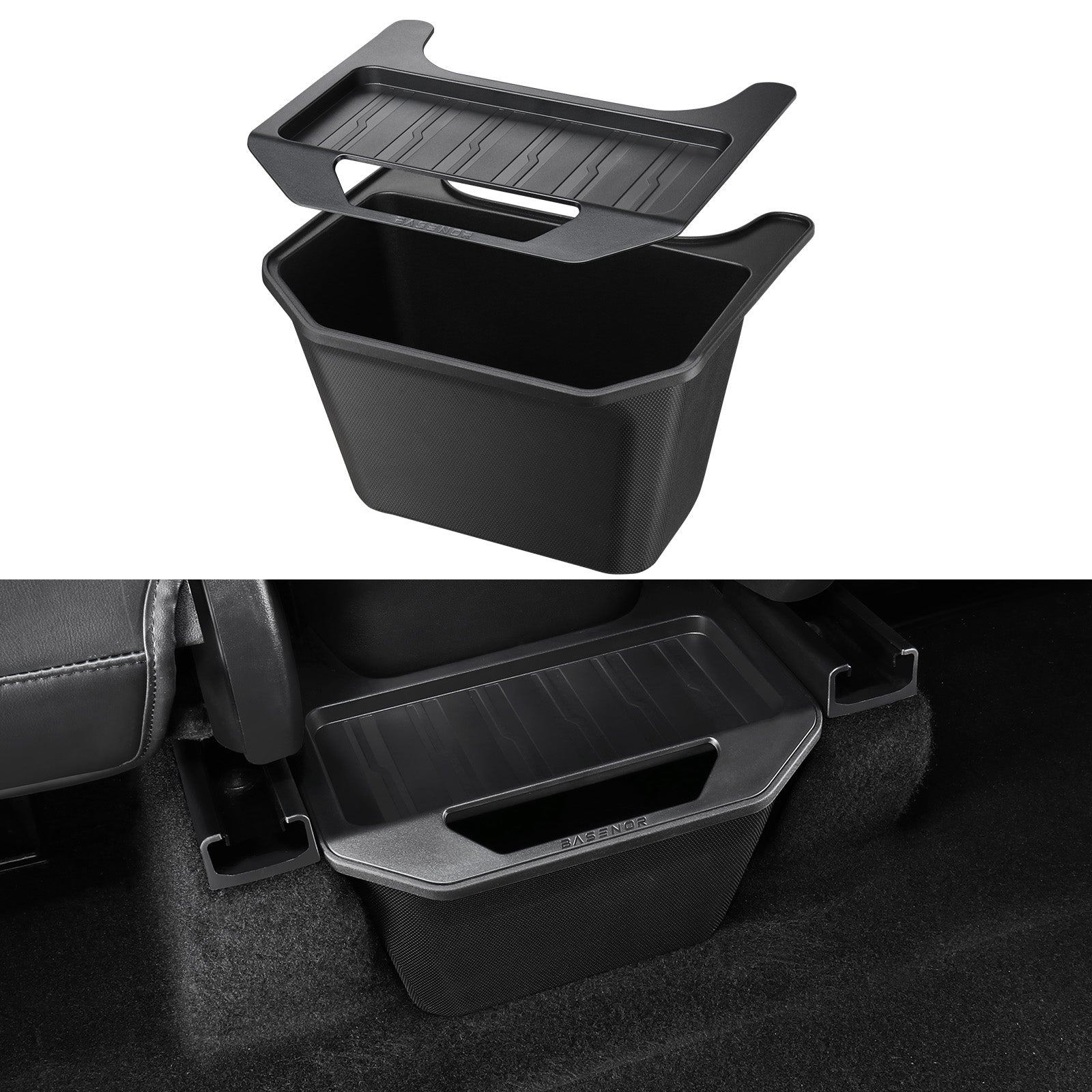 2020-2024 Tesla Model Y Rear Console Organizer - Trash Can Anti-Slip