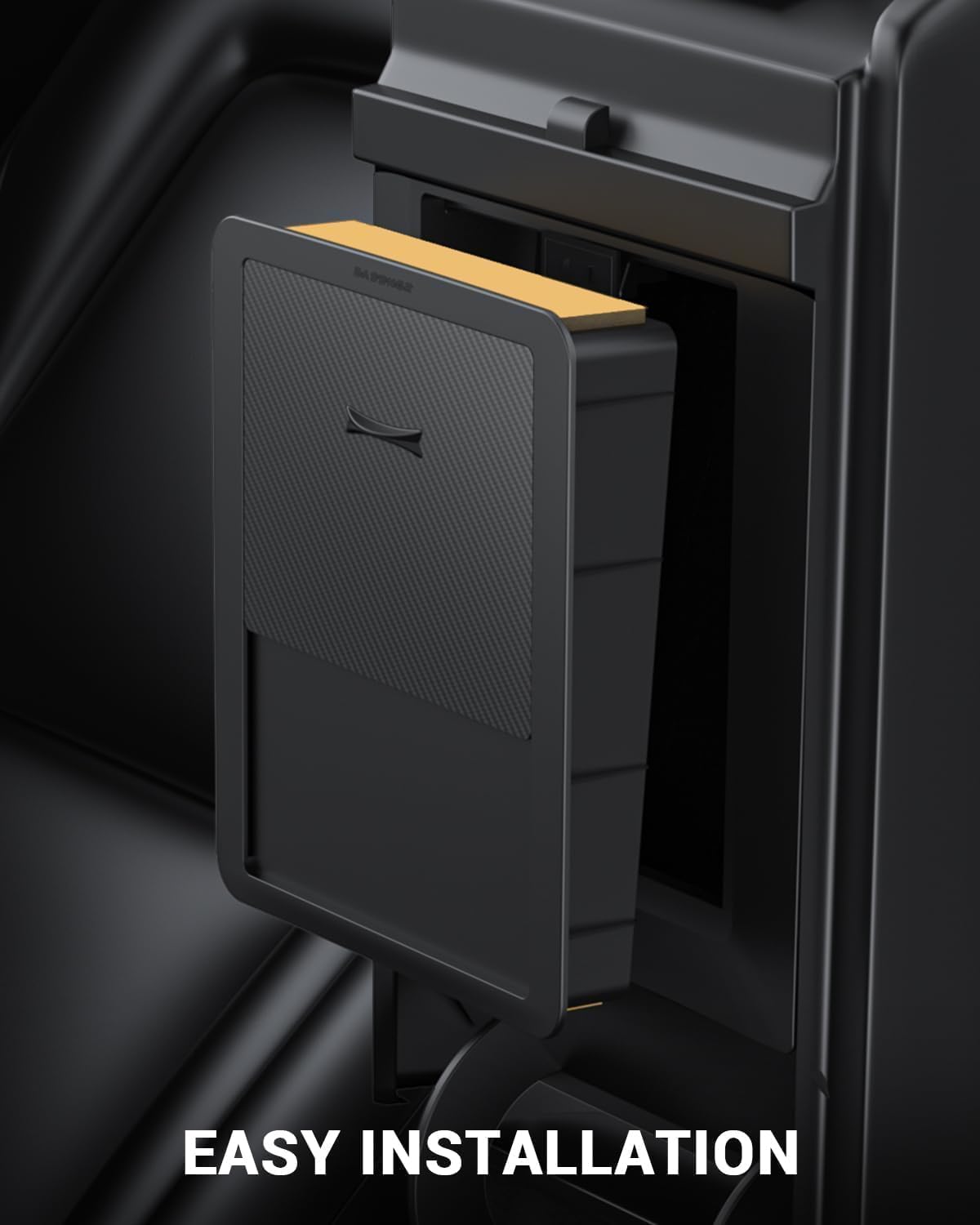 2021-2023 Tesla Model 3 & 2021-2024 Model Y Console Organizer - Carbon Fiber 3PCS - Image 2