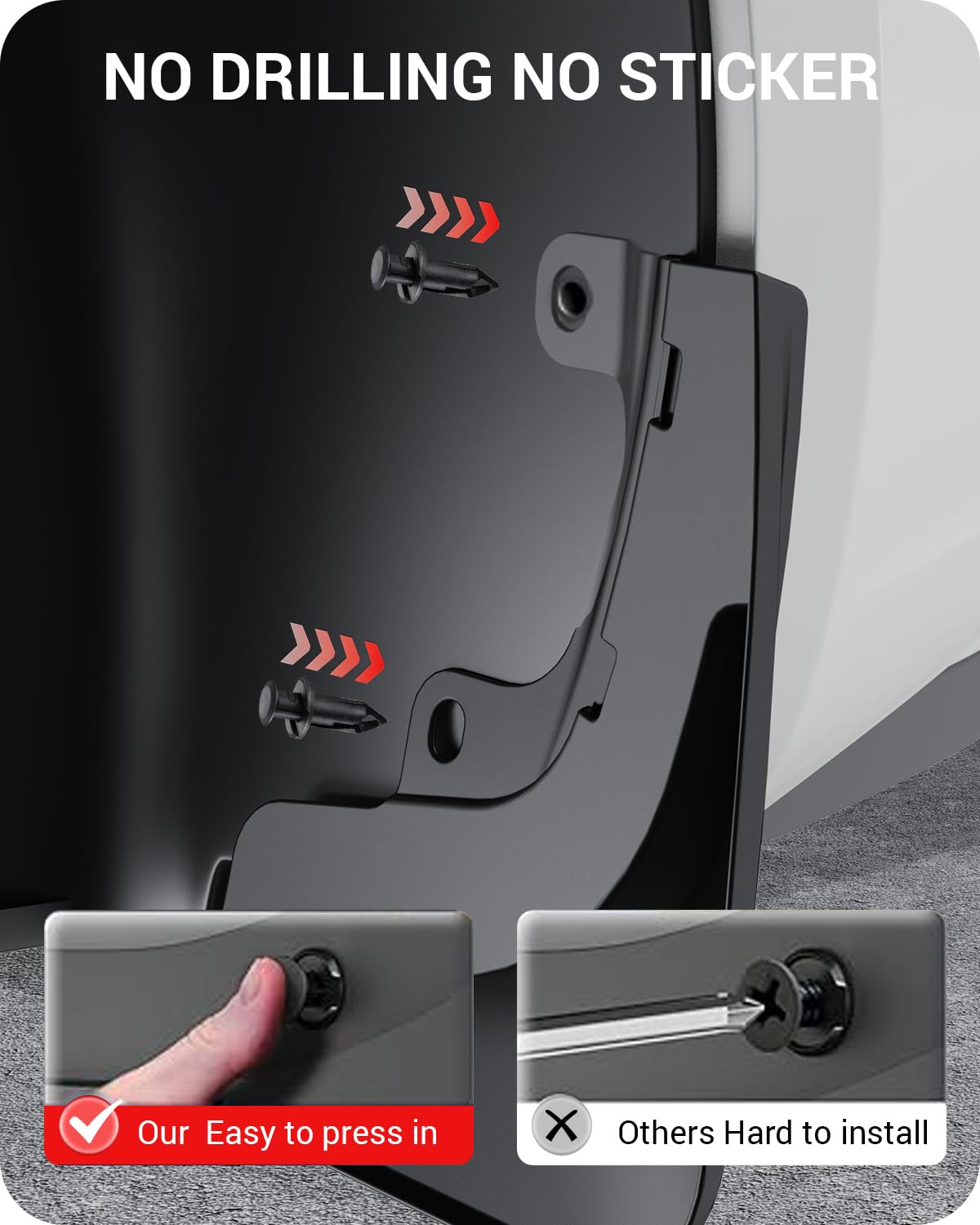 2022-2026 Tesla Model S Mud Flaps - No Drilling All-Weather 4PCS - Image 7