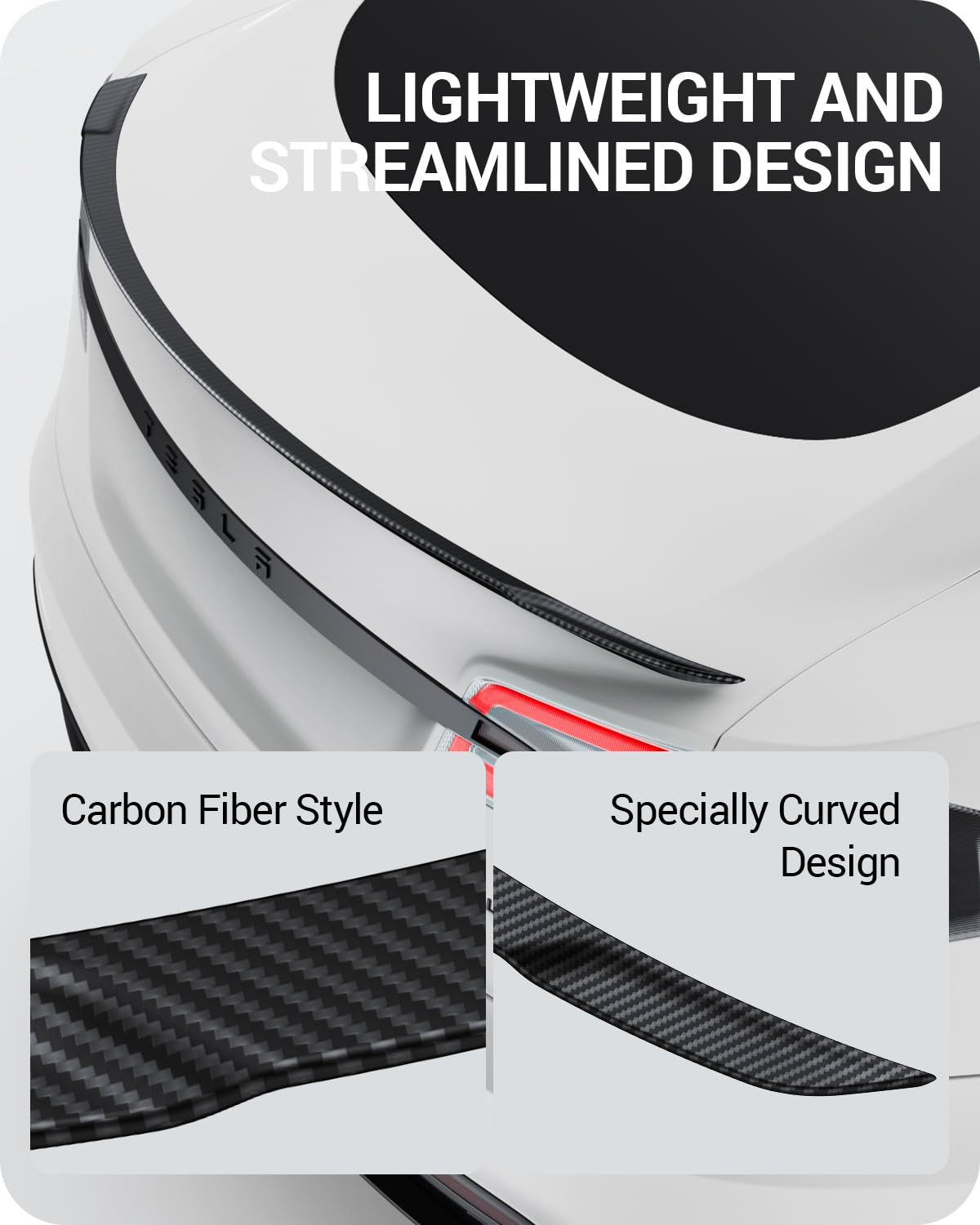 2022-2026 Tesla Model S Performance Spoiler - OEM ABS Carbon Fiber - Image 7
