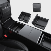 2024-2025 Tesla Model 3 Highland Console Organizer - Carbon Edition 3PCS | BASENOR