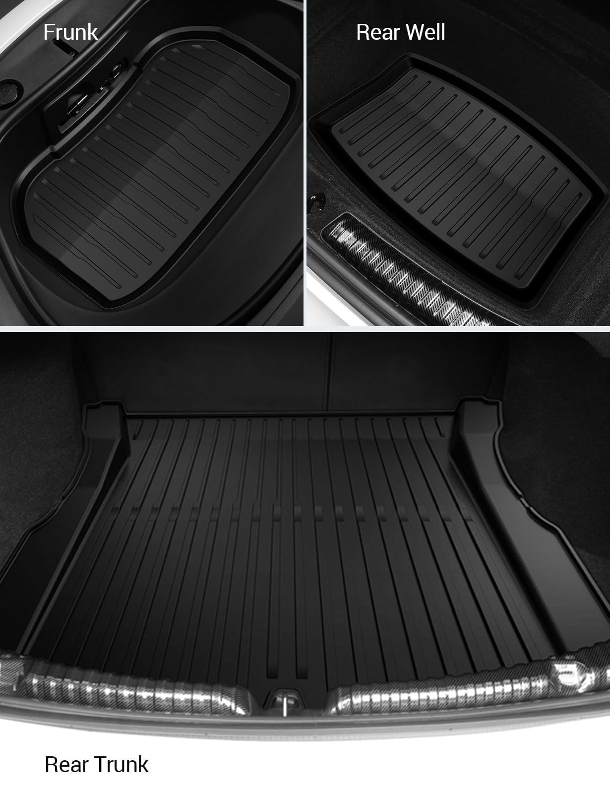 2024-2025 Tesla Model 3 Highland Floor Mats 6PCS - TPE Waterproof Heavy Duty - Image 7