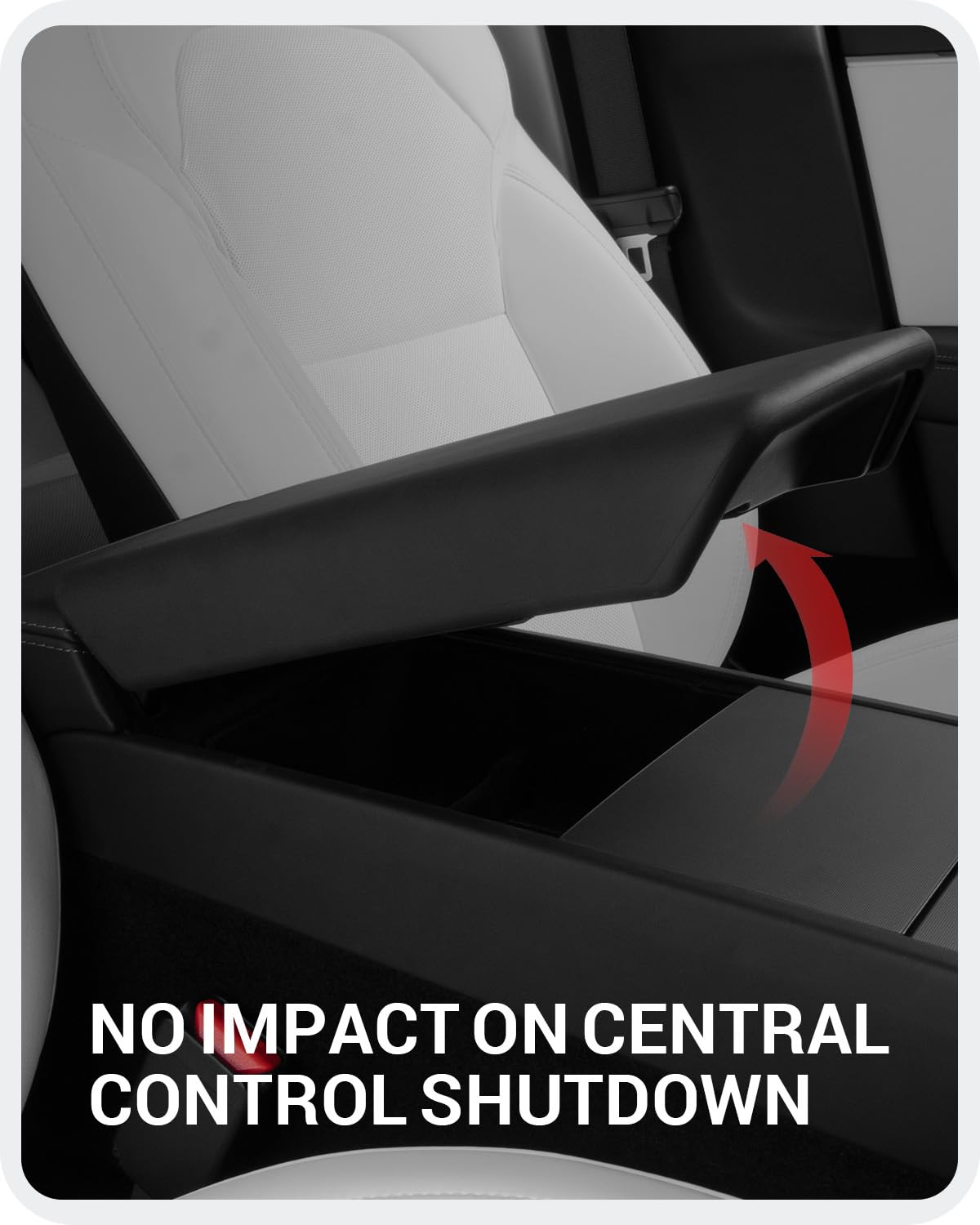 2024-2026 Tesla Model 3 Highland & Model Y Juniper Console Cover - TPU Non-Slip Black - Image 6