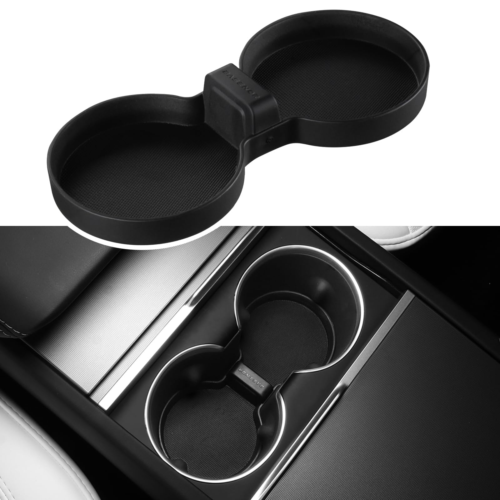 2024-2026 Tesla Model 3 Highland & Model Y Juniper Cup Holder Insert - TPE Non-Slip