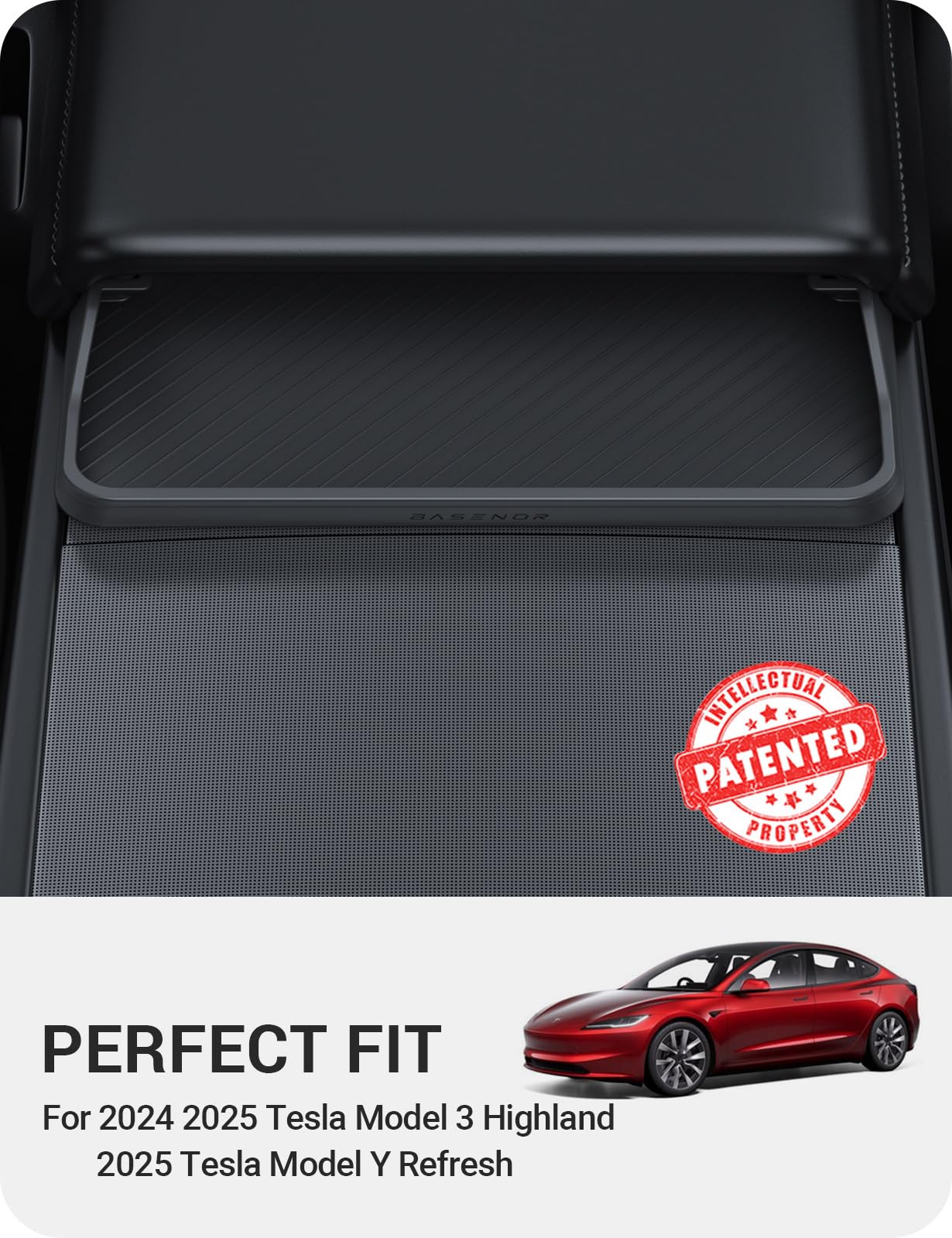 2024-2026 Tesla Model 3 Highland & Model Y Juniper Sunglasses Holder - Armrest Storage - Image 9