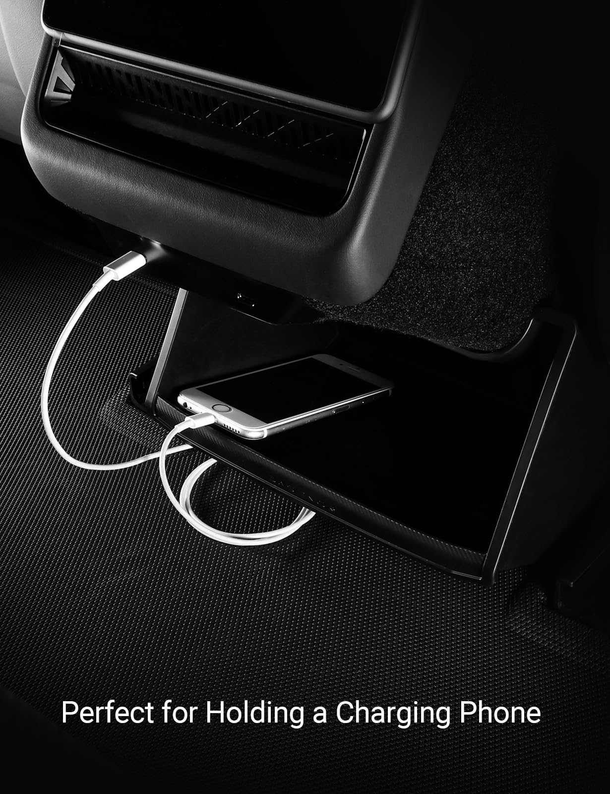 2024-2026 Tesla Model 3 Highland Rear Console Organizer - TPE Trash Can - Image 6