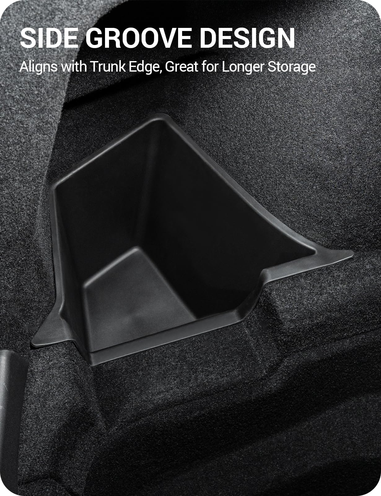 2025-2026 Tesla Model Y Juniper Trunk Storage Bins - Carpeted Lid - Image 5