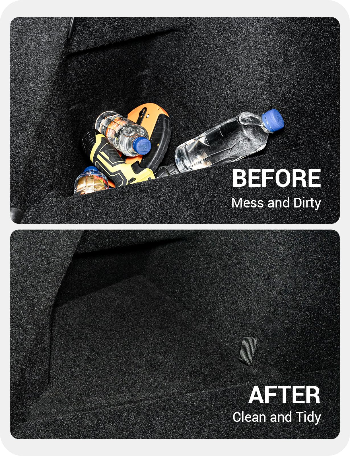 2025-2026 Tesla Model Y Juniper Trunk Storage Bins - Carpeted Lid - Image 8