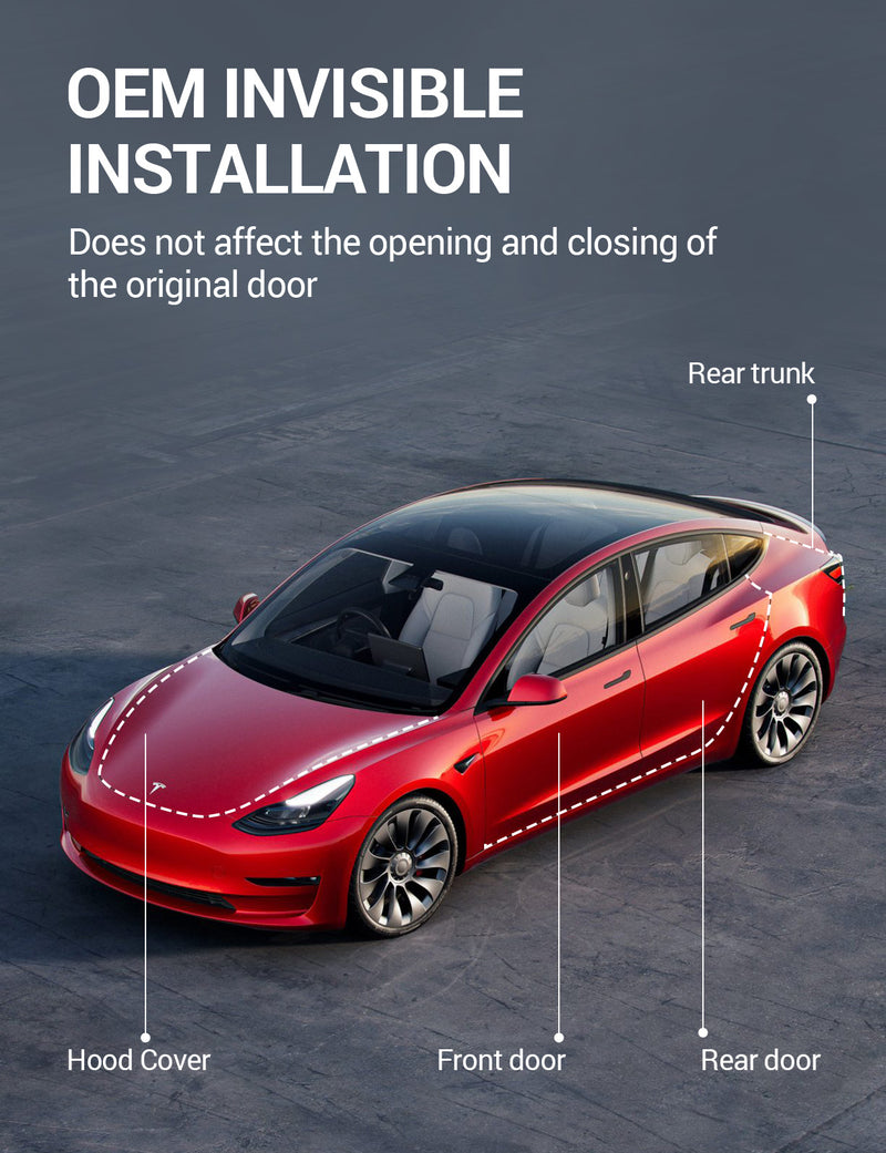 BASENOR Door Seal Kit for 2016-2024 Tesla Model 3