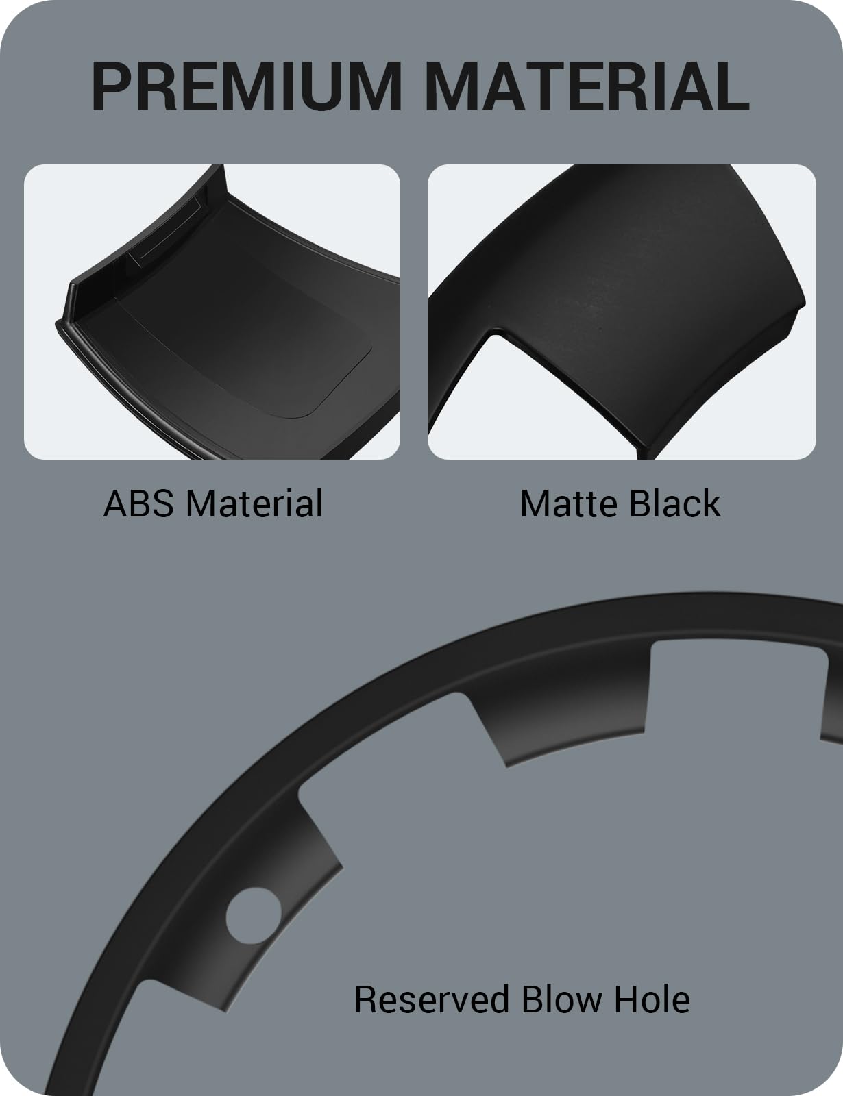 BASENOR 2026 2025 Tesla Model Y Juniper 20 Inch Wheel Rim Protector, Rim Guard Hubcap Curb Rash Cover, Car Protection Tire Trim Rings for Model Y Exterior Accessories Matte Black