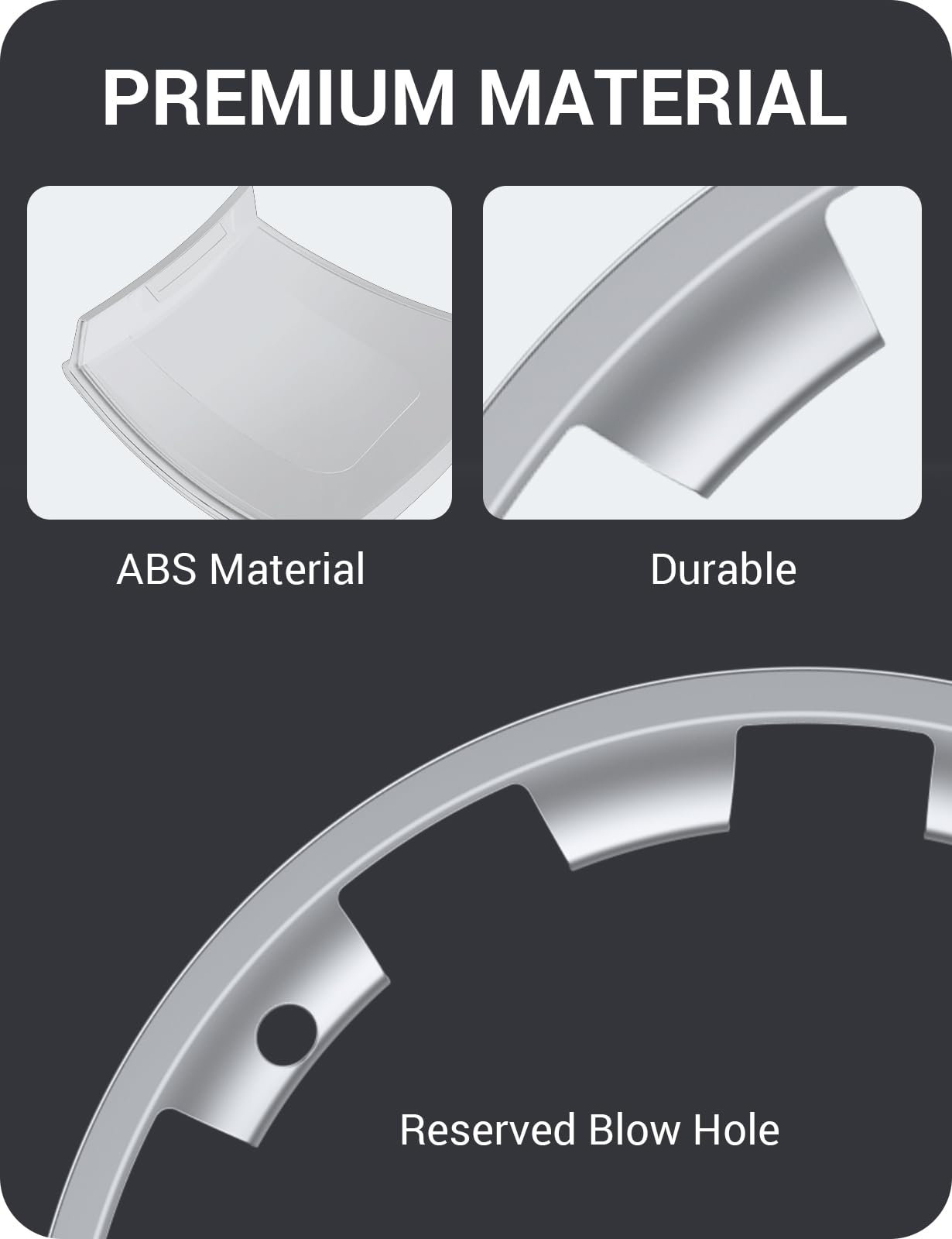 BASENOR 2026 2025 Tesla Model Y Juniper 20 Inch Wheel Rim Protector, Rim Guard Hubcap Curb Rash Cover, Car Protection Tire Trim Rings for Model Y Exterior Accessories Silver