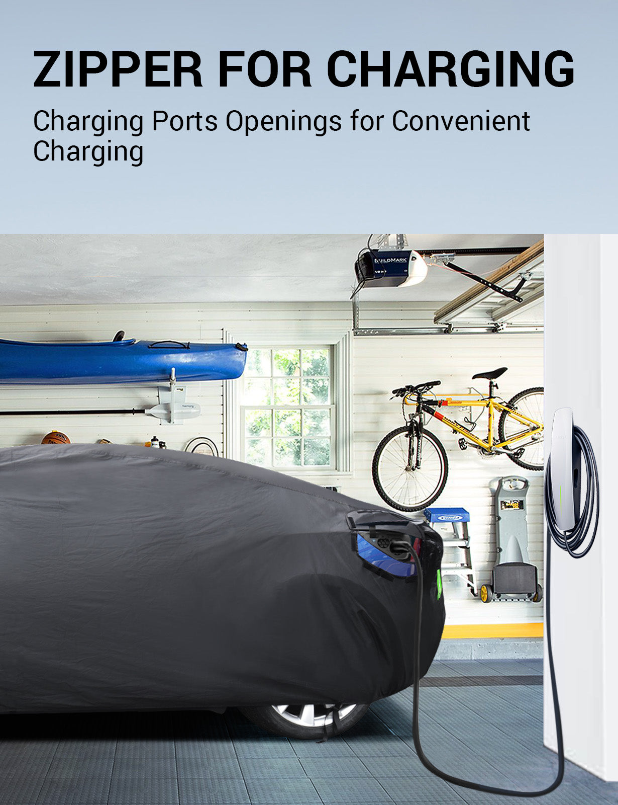 BASENOR Tesla Model X Car Cover All-Weather UV Protection Full Exterior Accessories with Charge Port Opening & Ventilated Mesh for Model X Plaid SUV 2015-2024