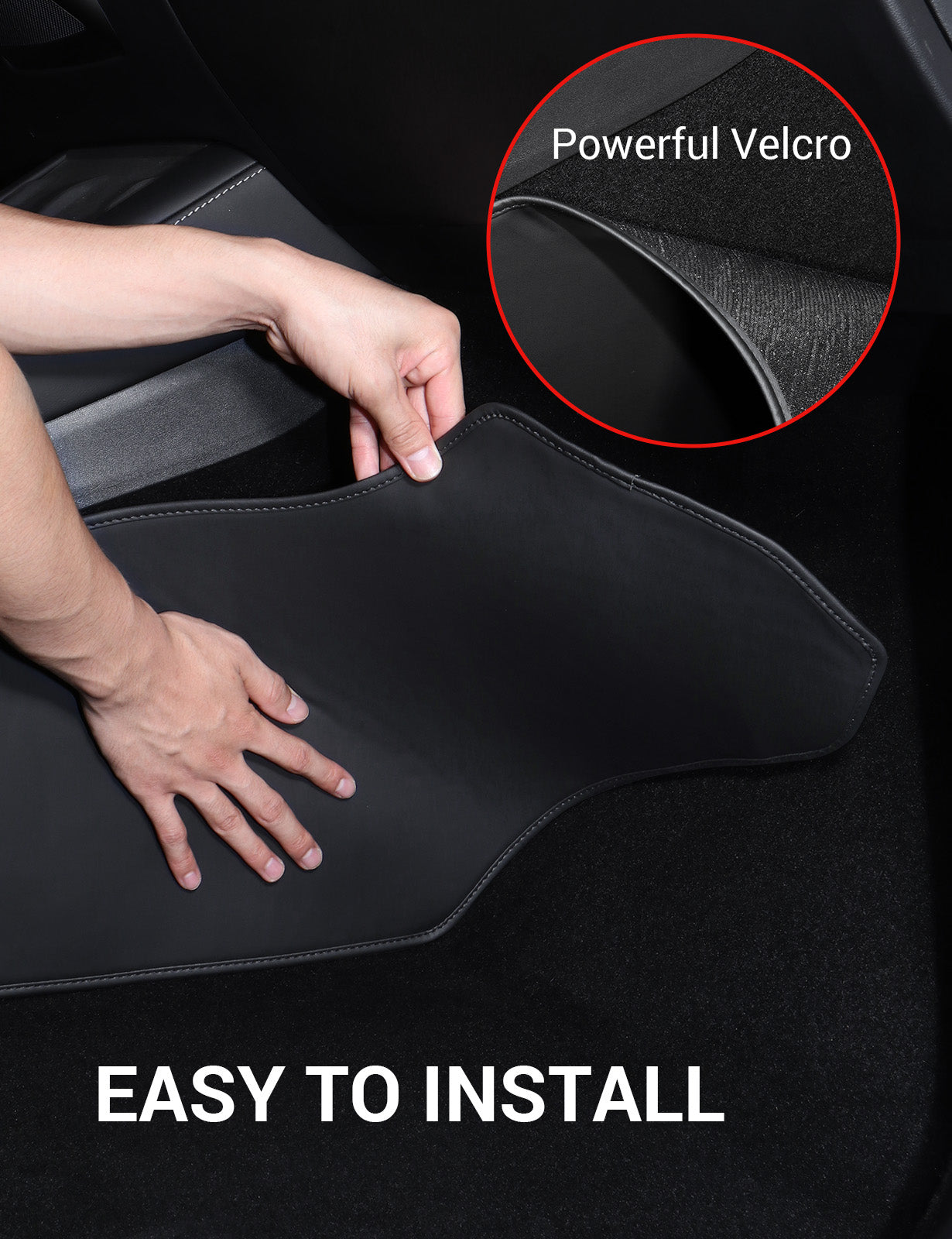 BASENOR 2025 Upgrade Center Console Side Anti-Kick Mats for Tesla Model Y 2020-2024 Waterproof & Dust Resistant Protector Cover Leather Pad Model Y Interior Accessories 2PCS