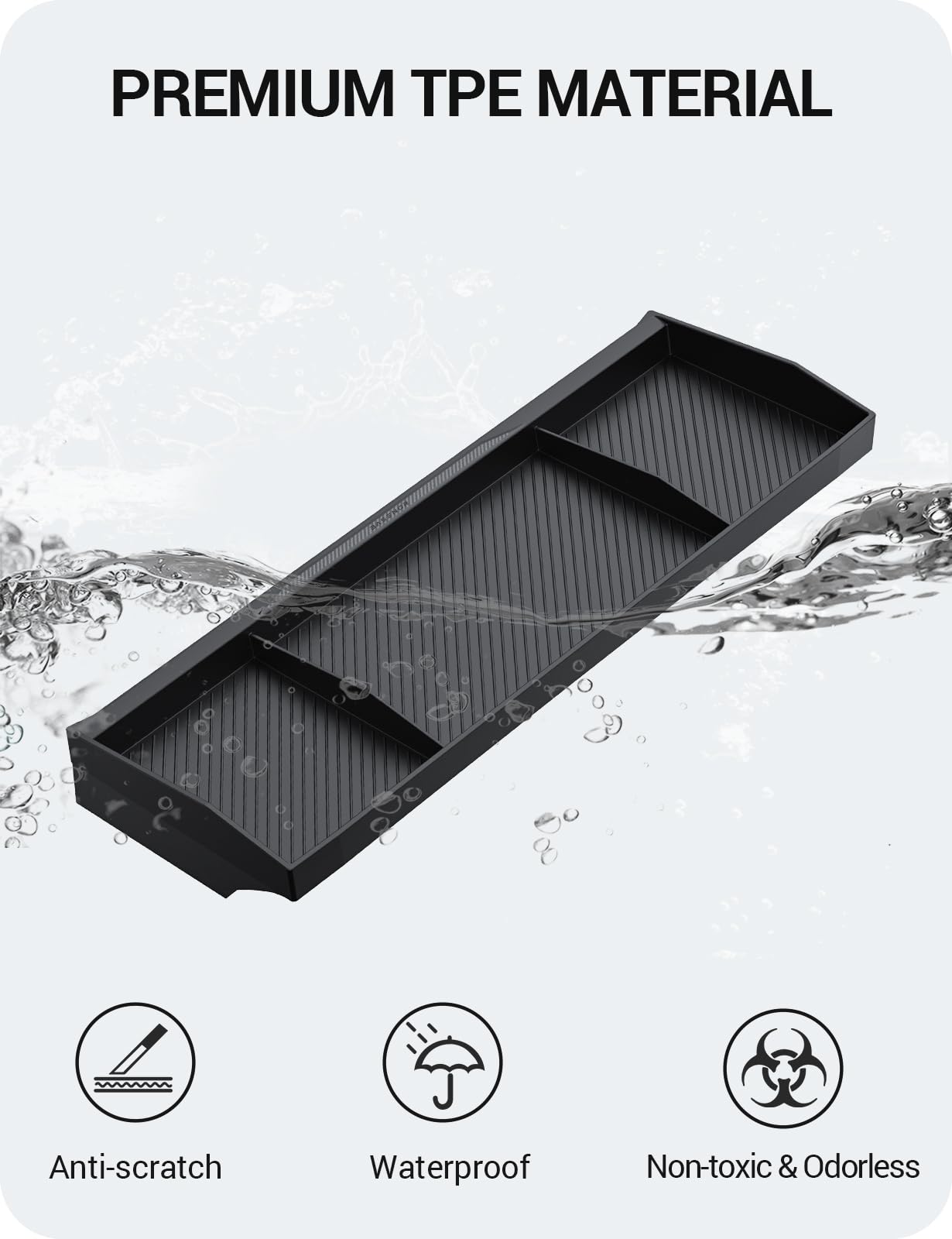 BASENOR Upgraded Center Console Organizer Dashboard Hidden Storage Box for Cybertruck Behind Screen Storage Tray Sunglasses Holder for 2024 2025 Tesla Cybertruck Accessories