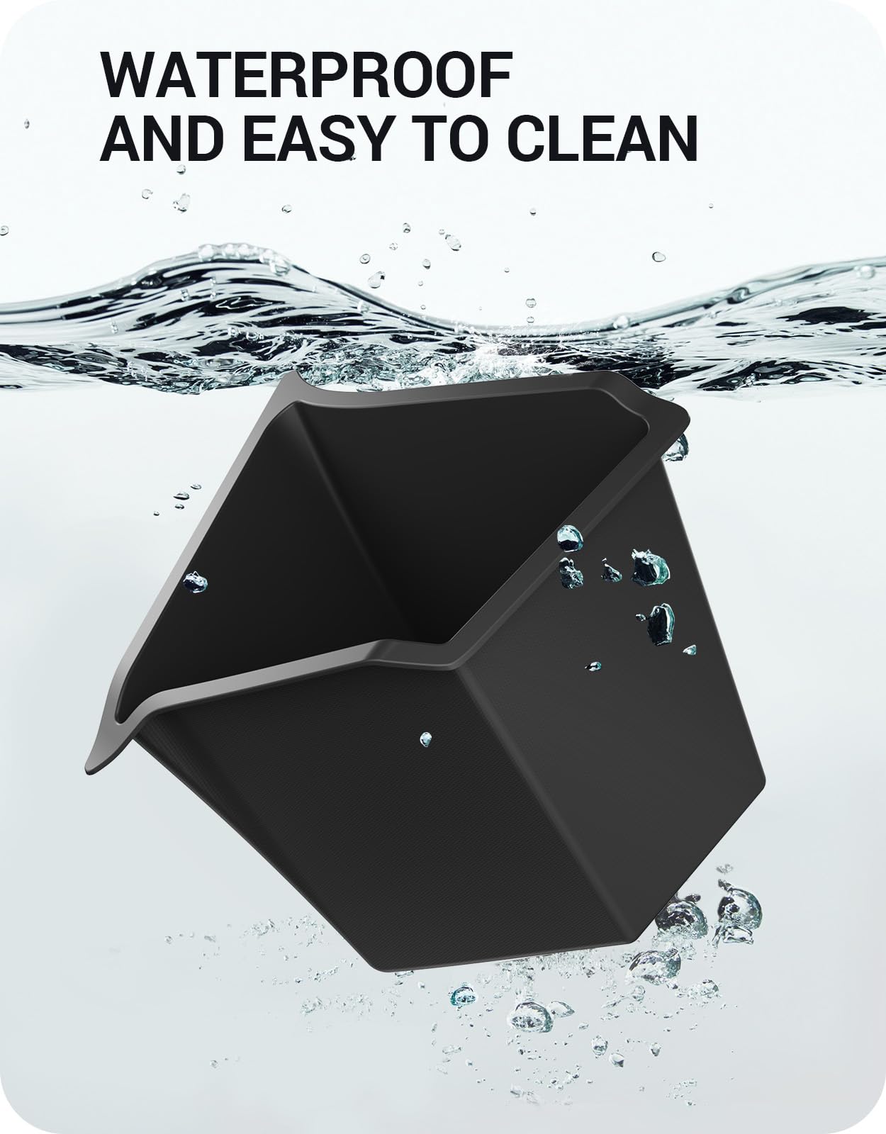 BASENOR 2021-2025 Tesla Model Y 7-Seater Trunk Storage Bins, Trunk Organizer with Carpeted Lid, Rear Trunk Side Storage Box for 7 Seat Model Y Interior Accessories