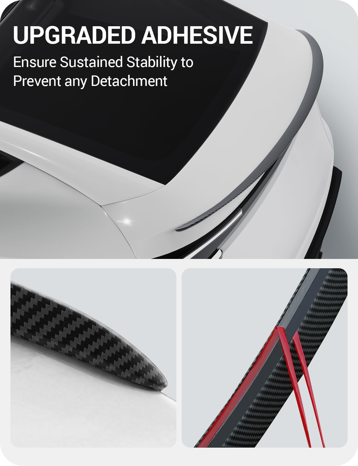 BASENOR 2025 2026 Tesla Model Y Rear Spoiler Wing ABS OEM Rear Trunk Lip Sporty Appearance Model Y Juniper Exterior Accessories Matte Carbon Fiber