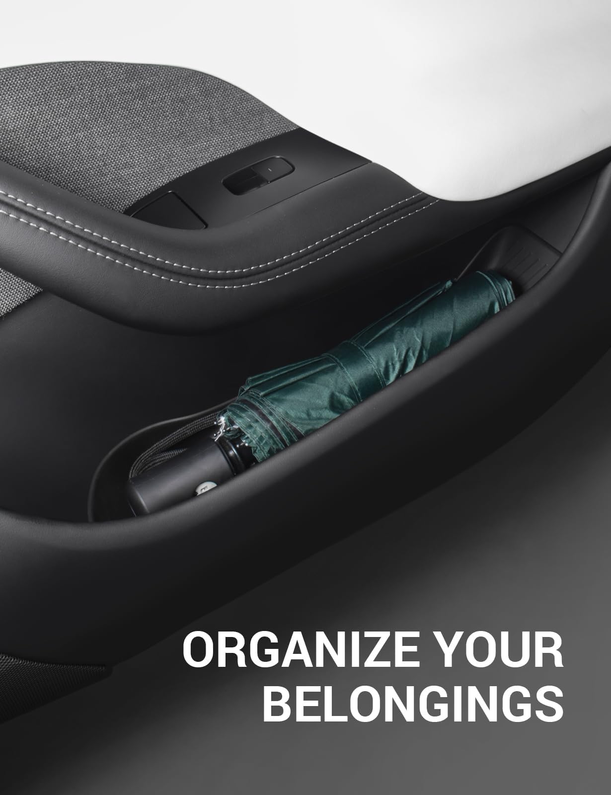 BASENOR 2021-2025 Tesla Model S Door Side Storage Box, Door Organizer Tray Front Rear Slot Pockets, Protector Liner for Model S/S Plaid Accessories Set of 4