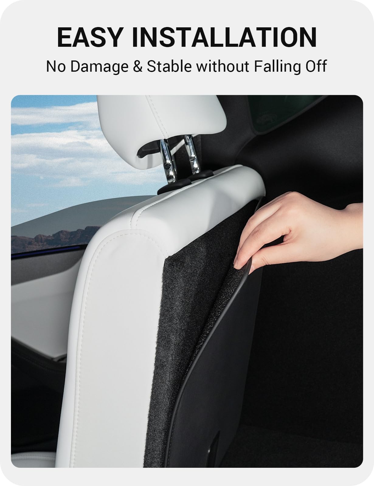 BASENOR 2025 2026 Tesla Model Y Juniper Second Row Seats Back Leather Cover