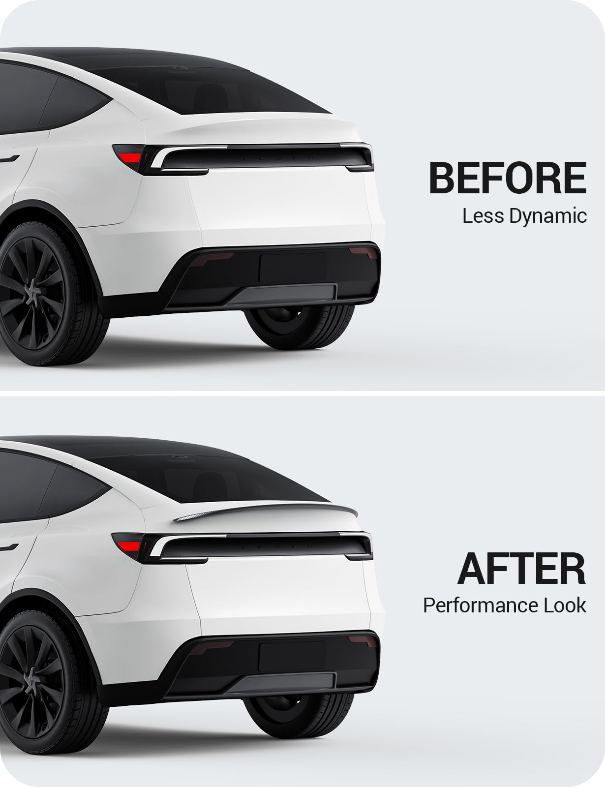 BASENOR 2025 2026 Tesla Model Y Rear Spoiler Wing ABS OEM Rear Trunk Lip Sporty Appearance Model Y Juniper Exterior Accessories Matte Carbon Fiber