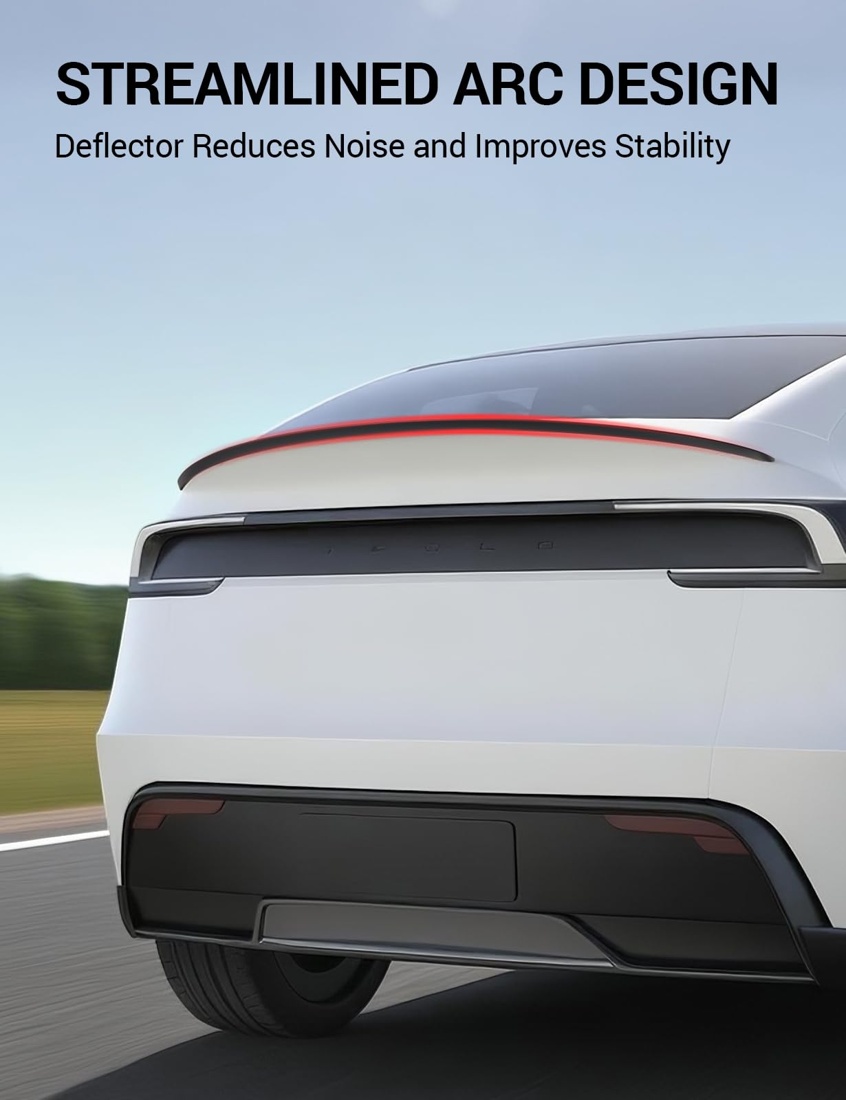 BASENOR 2025 2026 Tesla Model Y Juniper Rear Spoiler Wing ABS OEM Rear Trunk Lip Sporty Appearance Model Y Refresh Exterior Accessories Matte Black