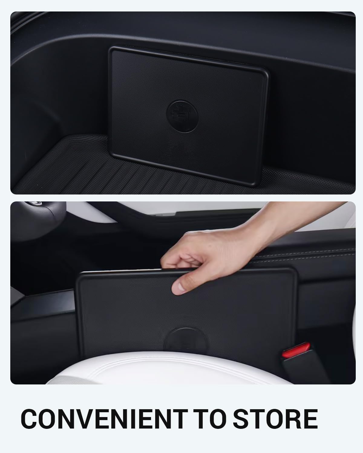 BASENOR Upgrade Tesla Model 3/Y Center Console Table Tray Anti-Slip Foldable Car Food Eating Laptop Desk for Road Trips, Model 3 Highland Interior Accessories 2024 2025 & Model Y 2025 Juniper