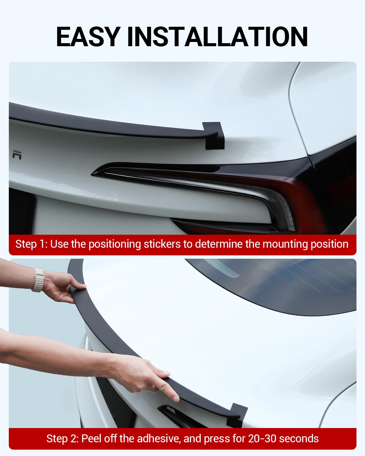 BASENOR 2025 Tesla Model 3 Spoiler OEM Rear Spoiler Wing Performance Rear Trunk Lip ABS Material Model 3 Accessories Highland 2024 2025 Matte Black Gen 2