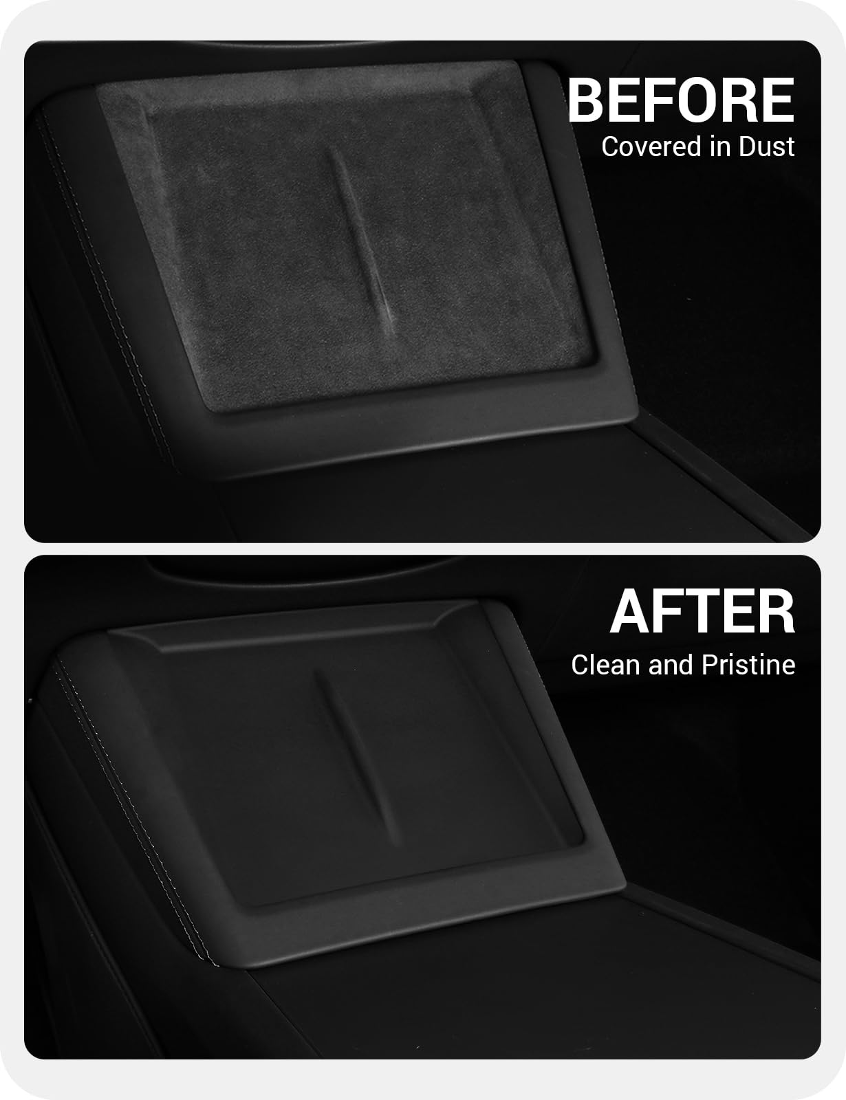 BASENOR Upgrade Center Console Wireless Charger Mat for 2024 2025 Model 3 Highland Silicone Cover Wireless Charging Phone Pad Interior Accessories