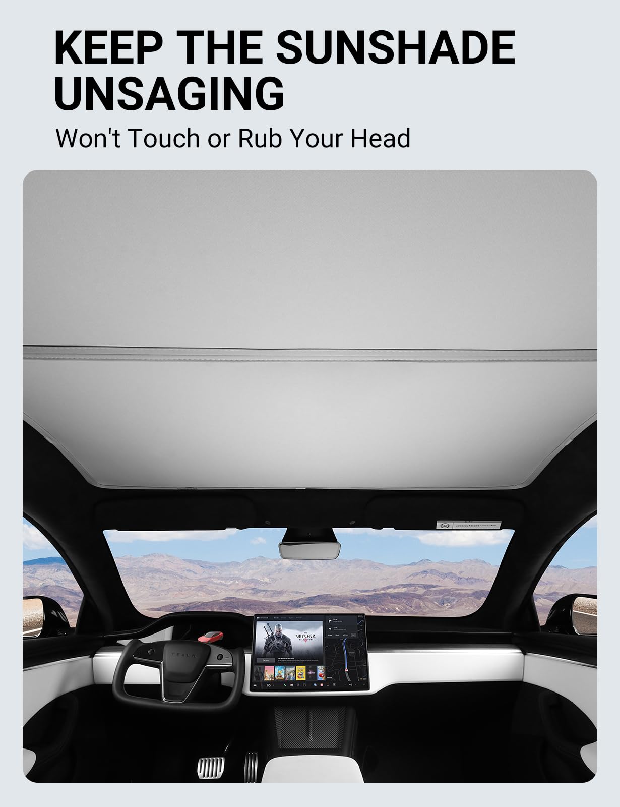 BASENOR 2017-2026 Tesla Model Y Model 3 Model S Roof Sunshade Sunroof Insert Clips Replacement Kit Clip Accessories-8PCS Grey