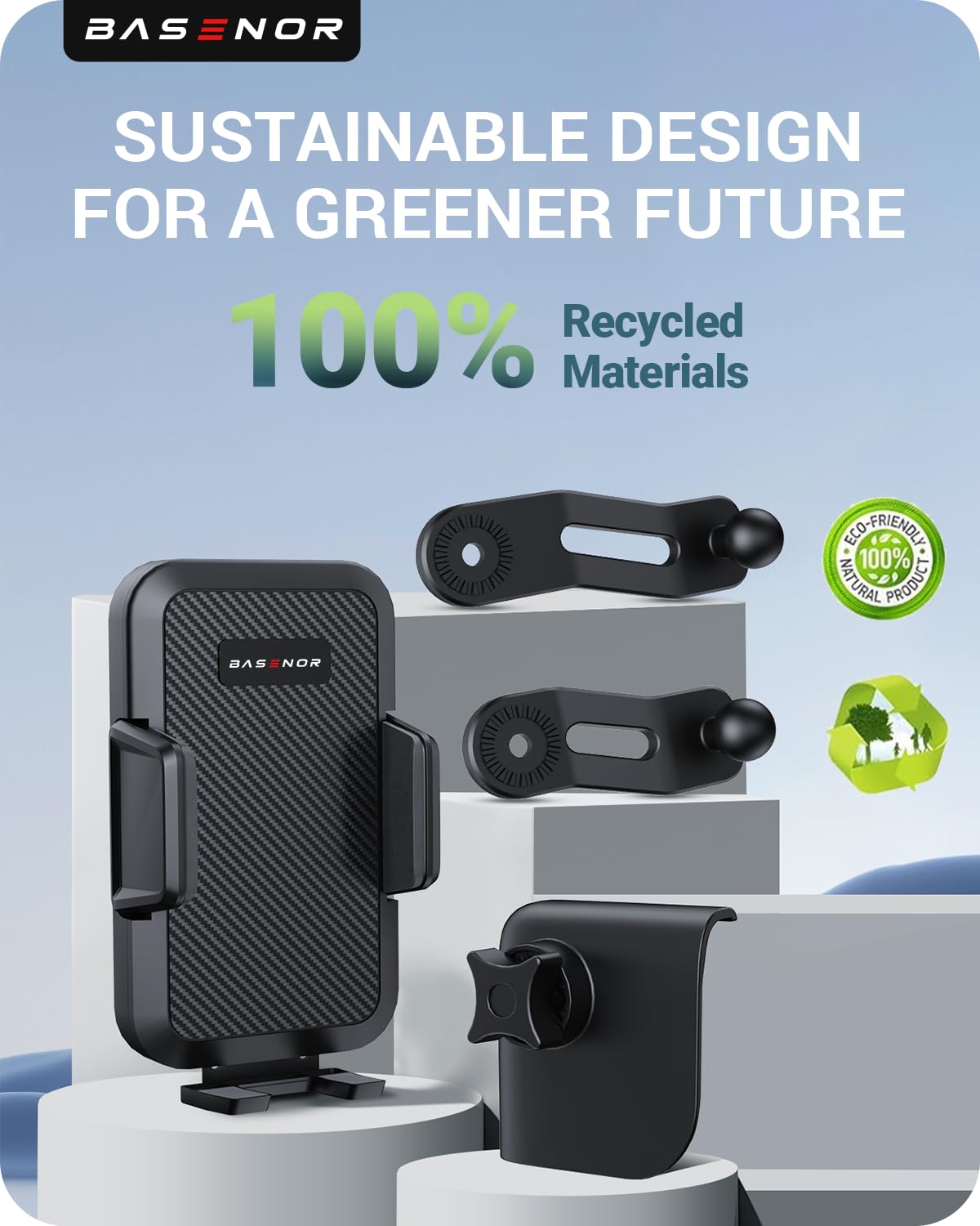 2025-2026 Tesla Model 3 Highland & Model Y Juniper Phone Mount - 360° Strong Adhesion | BASENOR