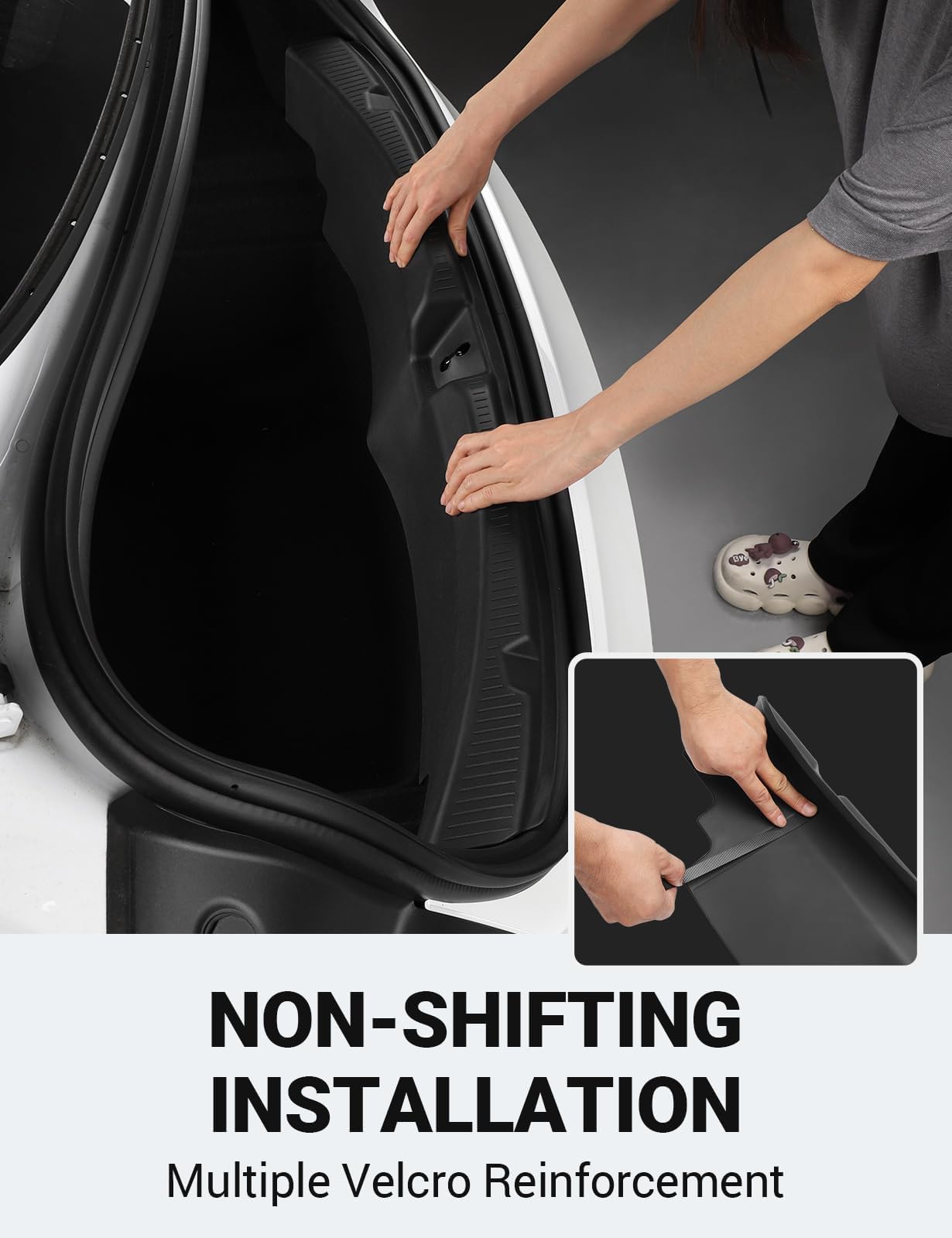 BASENOR 2025 Upgrade Tesla Model 3 Highland Rear Bumper Guard Protector TPE Trunk Bumper Sill Cover Model 3 2024 2025 Interior Accessories