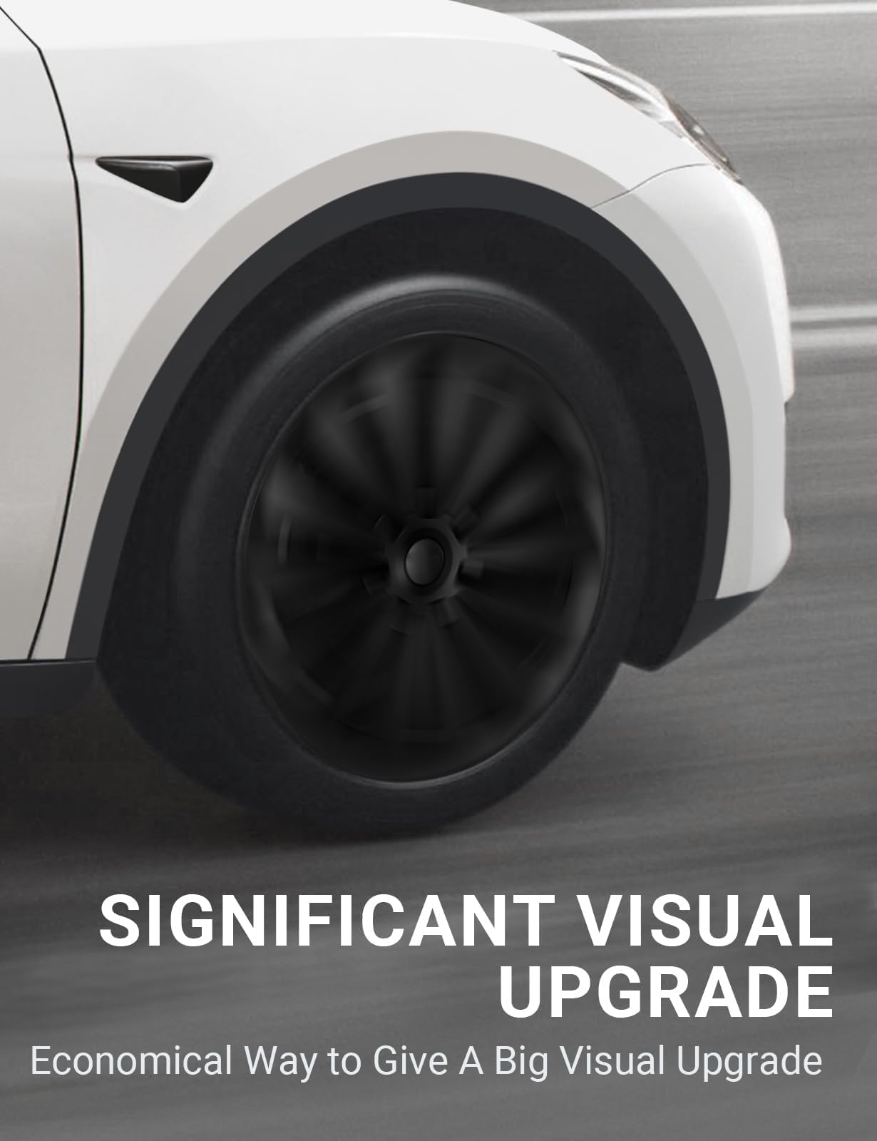 BASENOR Tesla Model Y Wheel Covers 19 Inch Hubcaps Replacement Hub Caps OEM Rim Protector Black Wheel Caps Car Protection for Tesla Exterior Accessories