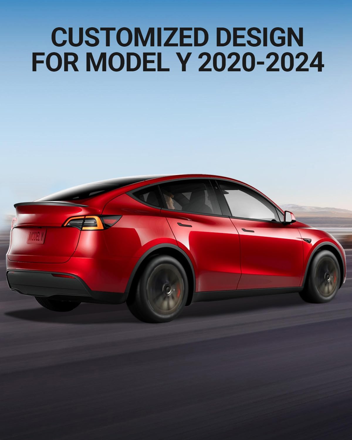 BASENOR 2020-2024 Tesla Model Y Spoiler ABS Material Rear Spoiler Wing OEM Rear Trunk Lip Model Y Accessories Matte Carbon Fiber Custom Fit 2020-2024