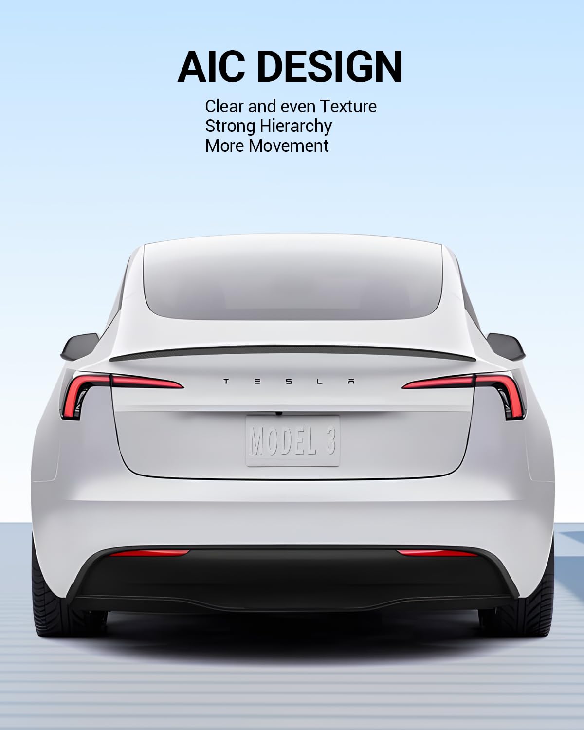 BASENOR Spoiler for 2024 2025 Tesla Model 3 OEM Rear Spoiler Wing Performance Rear Trunk Lip Model 3 Accessories Highland Matte Carbon Fiber Gen 2