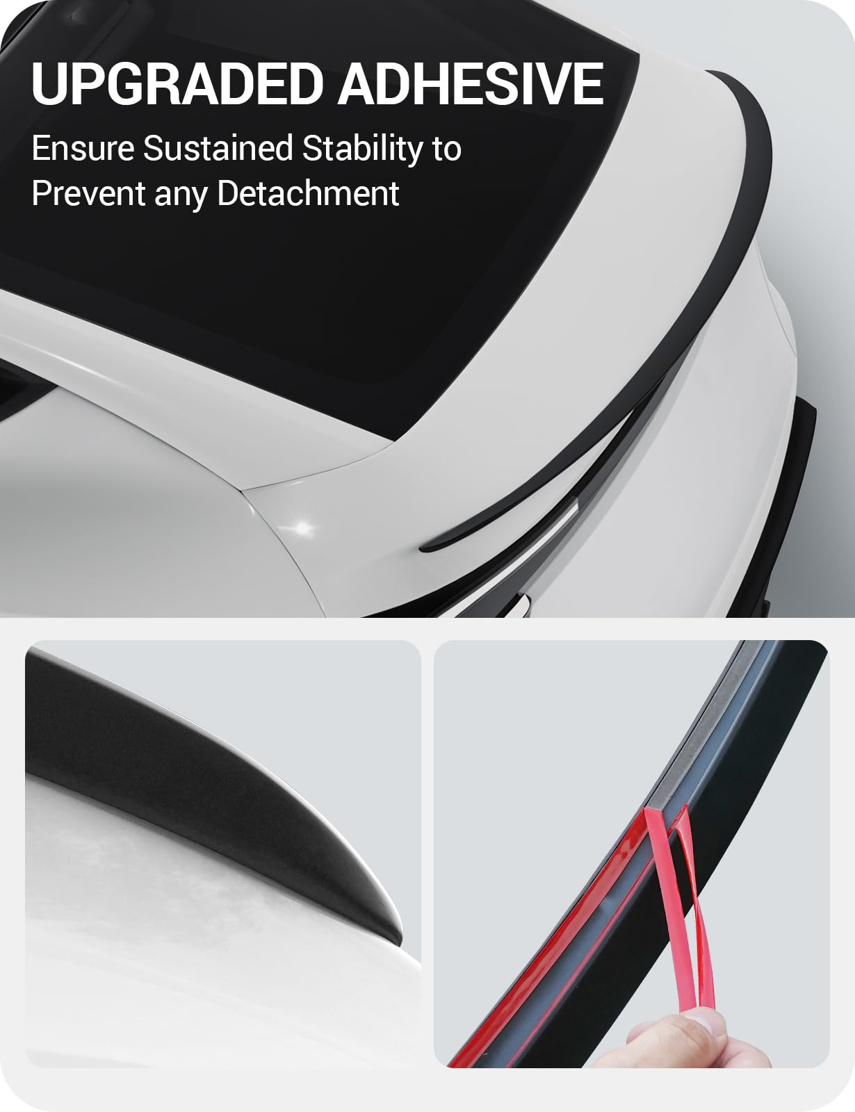 BASENOR 2025 2026 Tesla Model Y Juniper Rear Spoiler Wing ABS OEM Rear Trunk Lip Sporty Appearance Model Y Refresh Exterior Accessories Matte Black