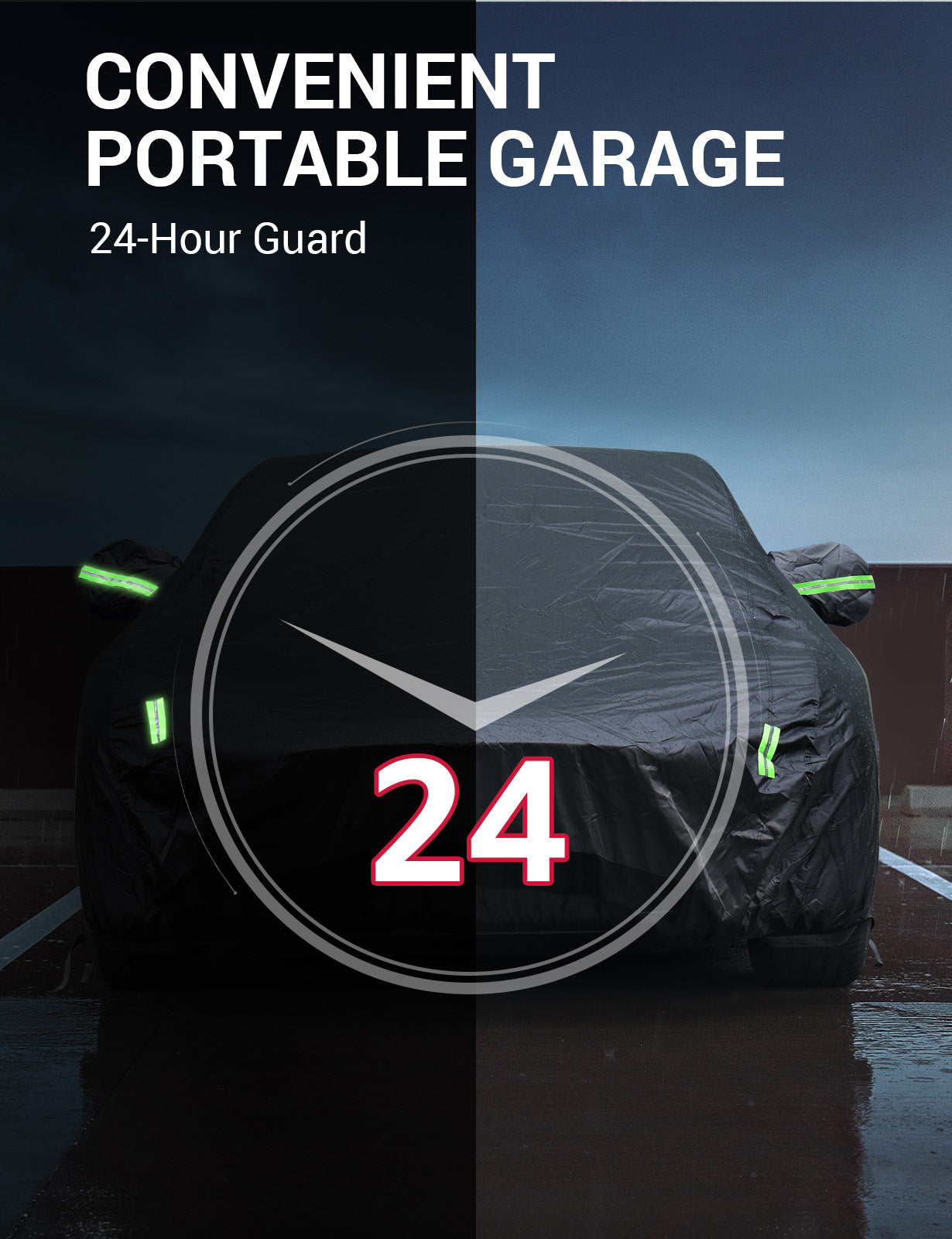 BASENOR Tesla Model 3 Car Cover All-Weather UV Protection Full Exterior Accessories with Charge Port Opening & Ventilated Mesh for Model 3 2017-2023