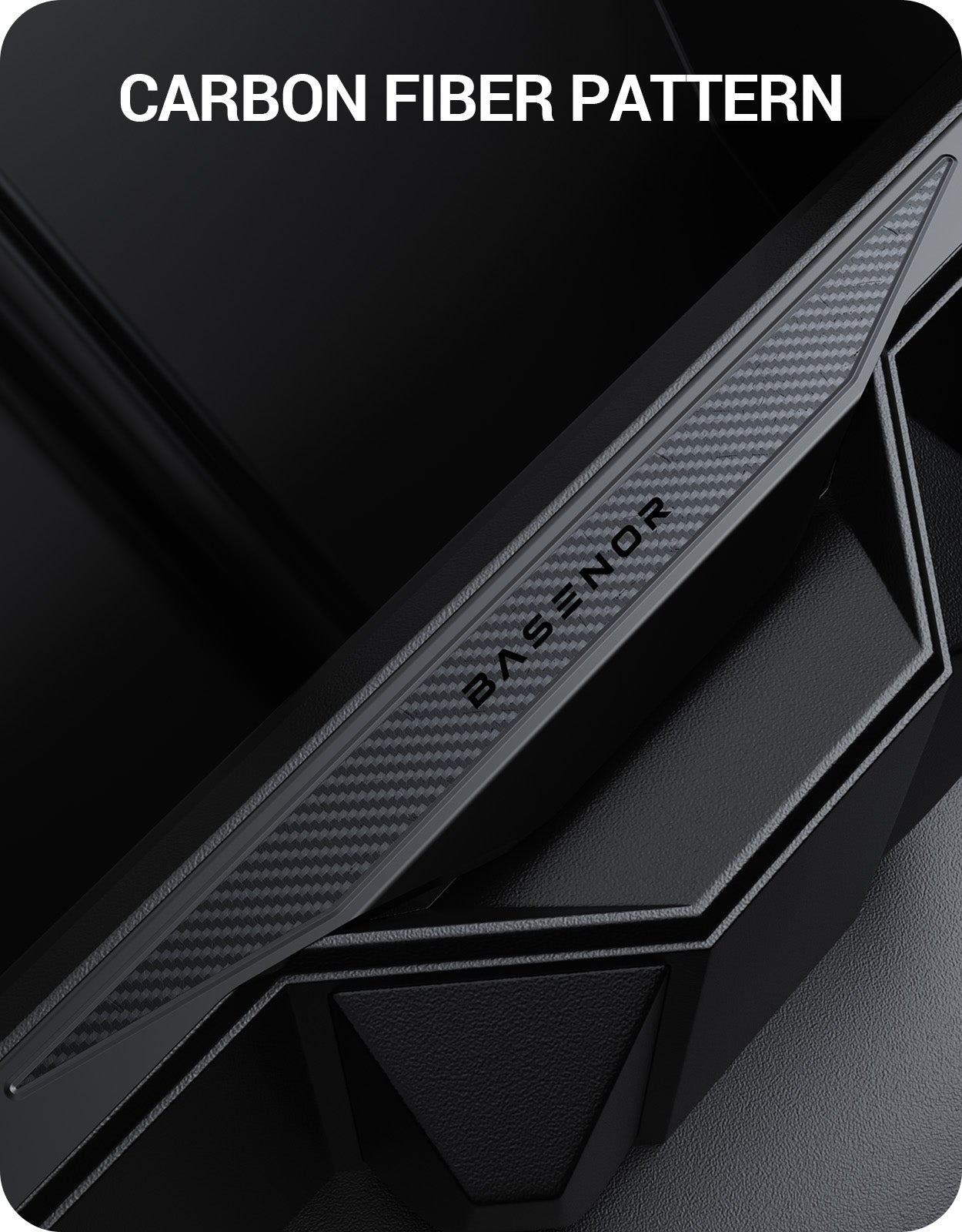 BASENOR 2024 Tesla Cybertruck Wireless Charger Mat Carbon Fiber