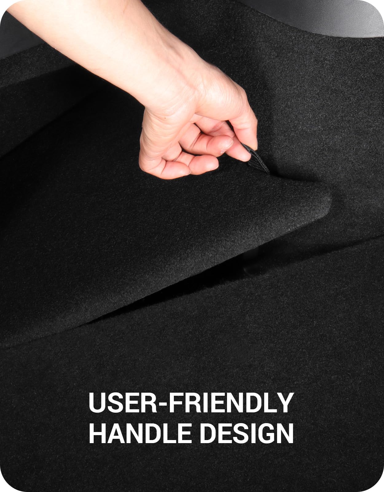 BASENOR 2021-2025 Tesla Model Y 7-Seater Trunk Storage Bins, Trunk Organizer with Carpeted Lid, Rear Trunk Side Storage Box for 7 Seat Model Y Interior Accessories