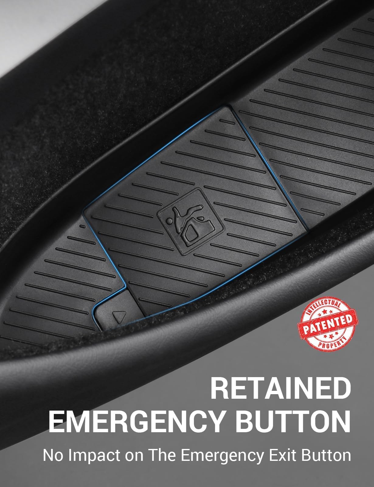 BASENOR 2025 2024 Tesla Model 3 Door Side Storage Box, Door Pocket Liners, TPE Front & Rear Side Organizer Tray Protector Liner for Model 3 Highland Refresh Accessories Set of 4