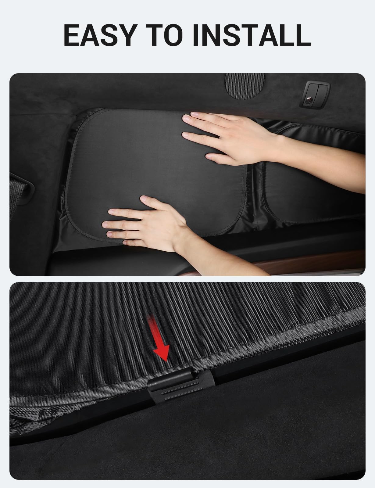 BASENOR 6PCS 2022-2025 Tesla Model S/Model S Plaid Side Window Sunshade