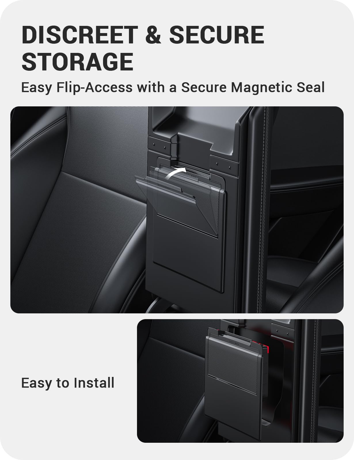 BASENOR 4PCS Center Console Organizer for 2025 2026 Model Y Juniper 2024 2025 Tesla 3 Highland