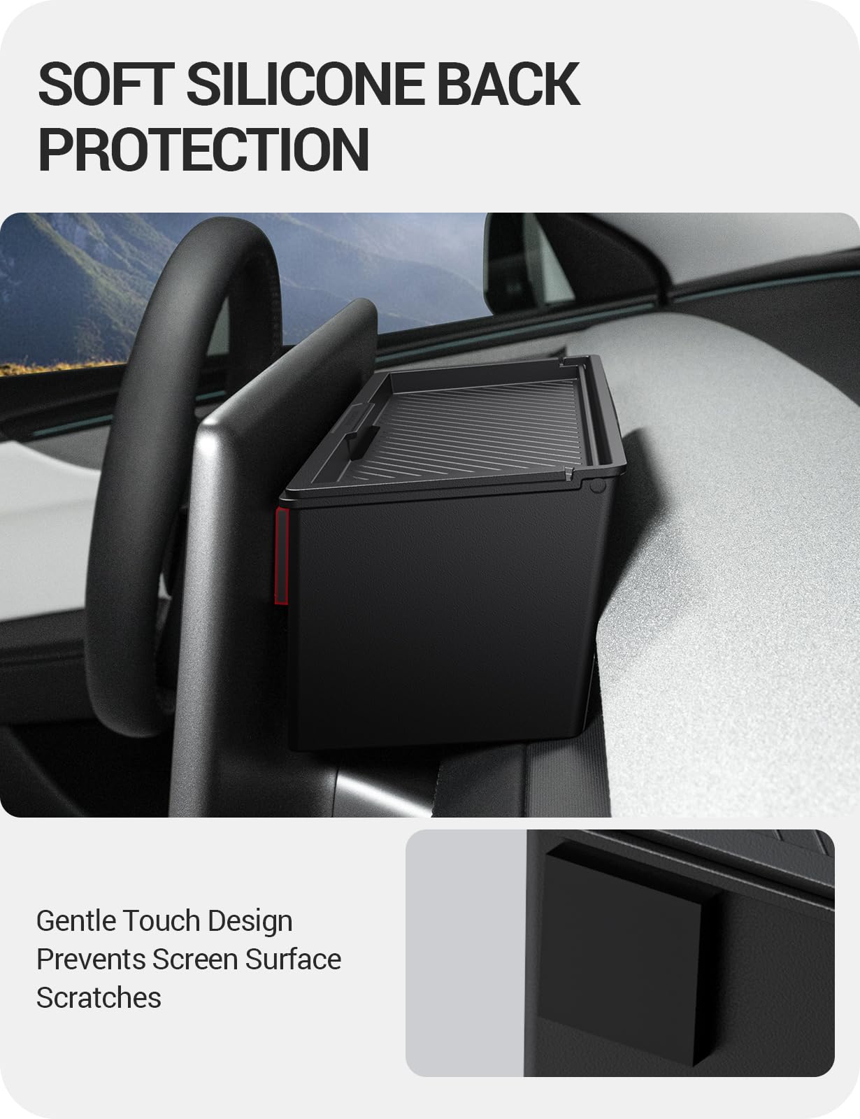 2024-2026 Tesla Model 3 Highland & Model Y Juniper Behind Screen Storage - 2-Tier Hidden Organizer | BASENOR