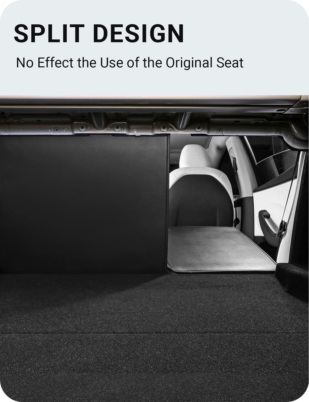 BASENOR 2024 2025 Upagraded Tesla Model 3 Highland Second Row Seats Back Cover All Weather Rear Seat Back Cover Backrest Protector Winter Seat Protector Pet Mat Pack of 2