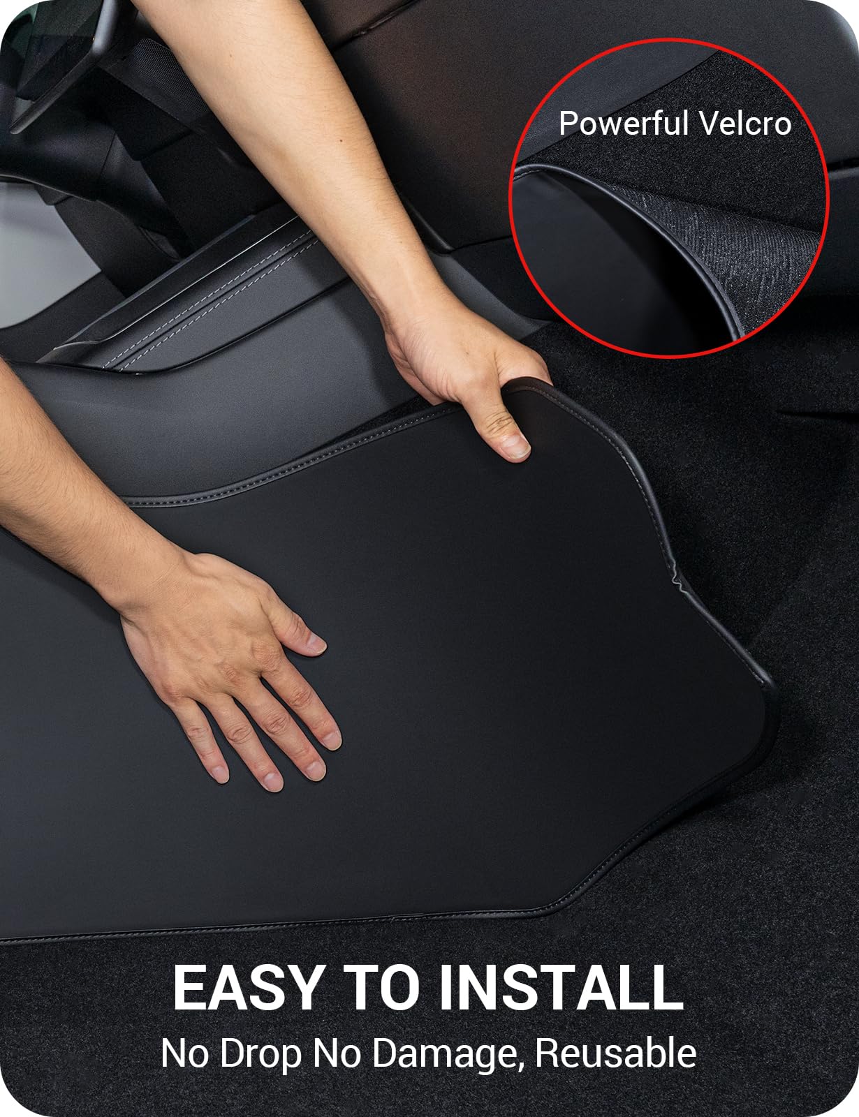 BASENOR 2025 2026 Tesla Model Y Center Console Side Anti-Kick Mats, Waterproof & Dust Resistant Protector Cover Front Seat for Model Y Juniper (Standard, Premium & Performance) Accessories 2PCS