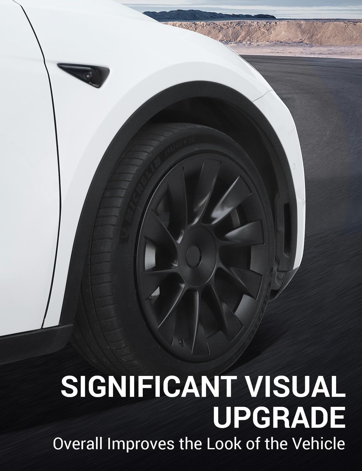 BASENOR Tesla Model Y 20 Inch Wheel Rim Protector ABS Rim Guard Rim Hubcap Cover Car Protection Tire Trim Rings for Model Y Exterior Accessories